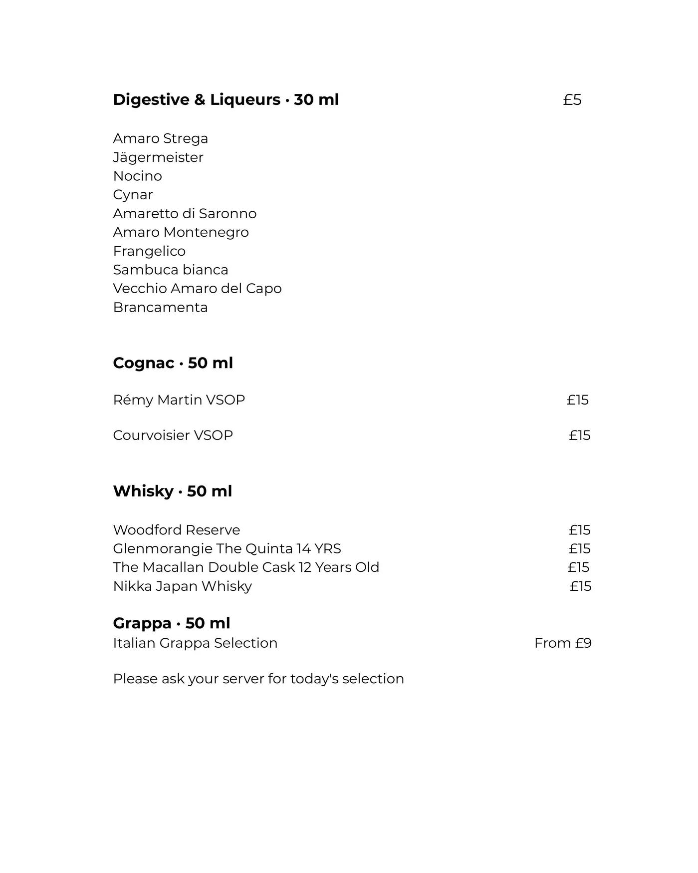 Fadiga Ristorante Bolognese menu, page 6