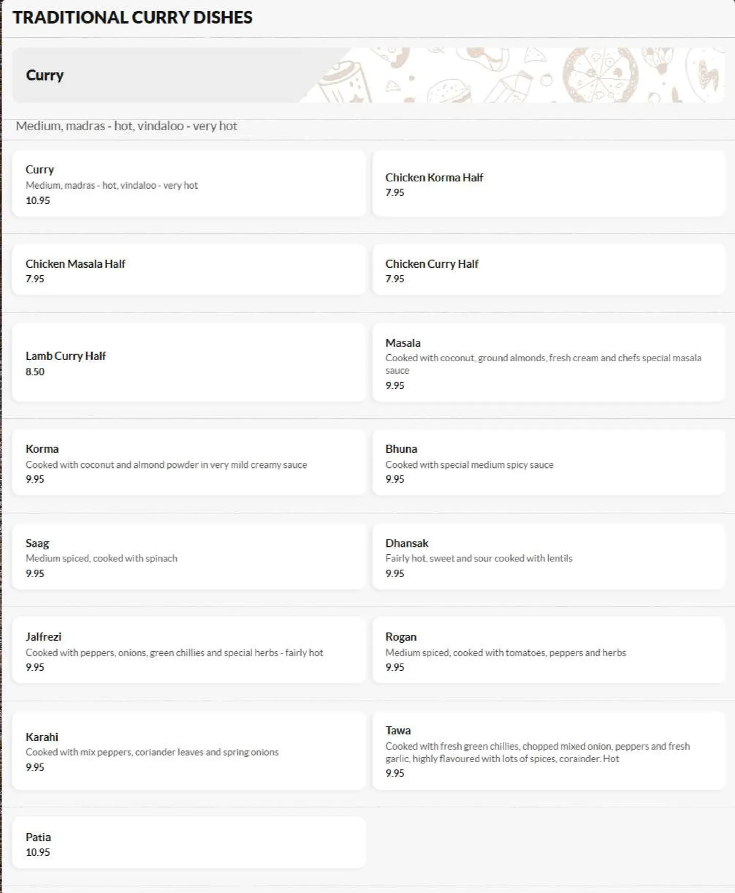 Everest Dine menu, page 7
