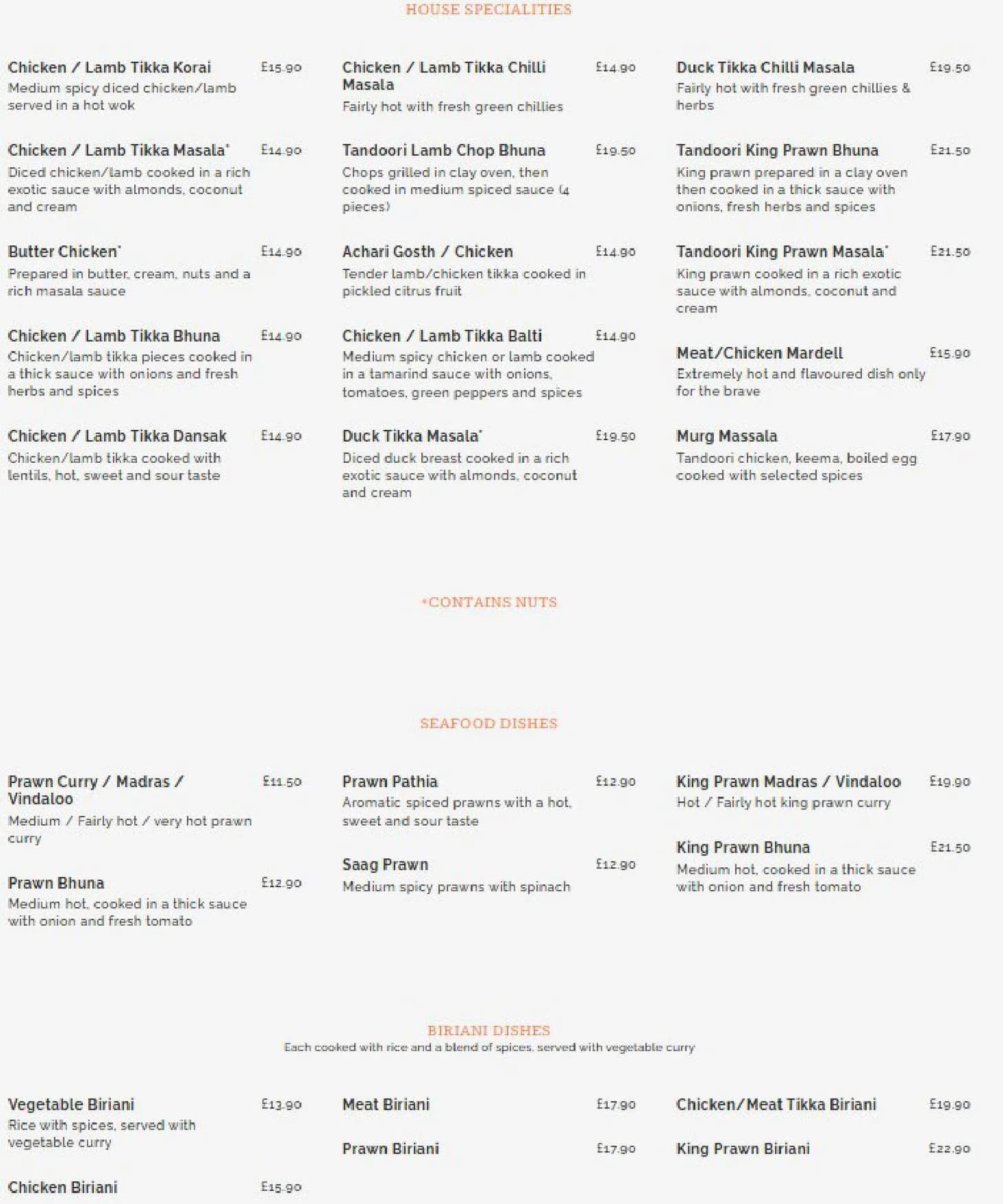 Spice Trader menu, page 3