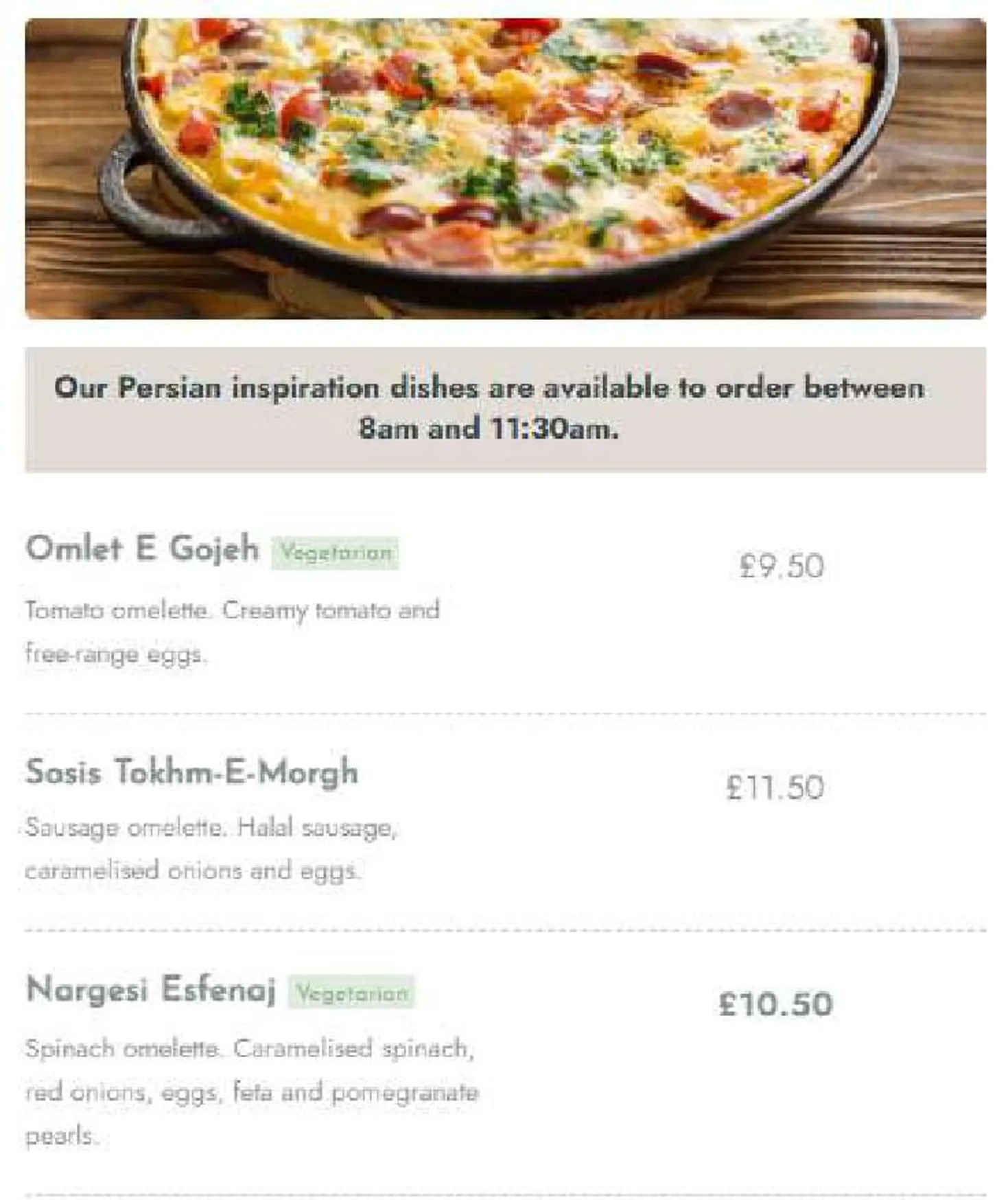 Galleria menu, page 4