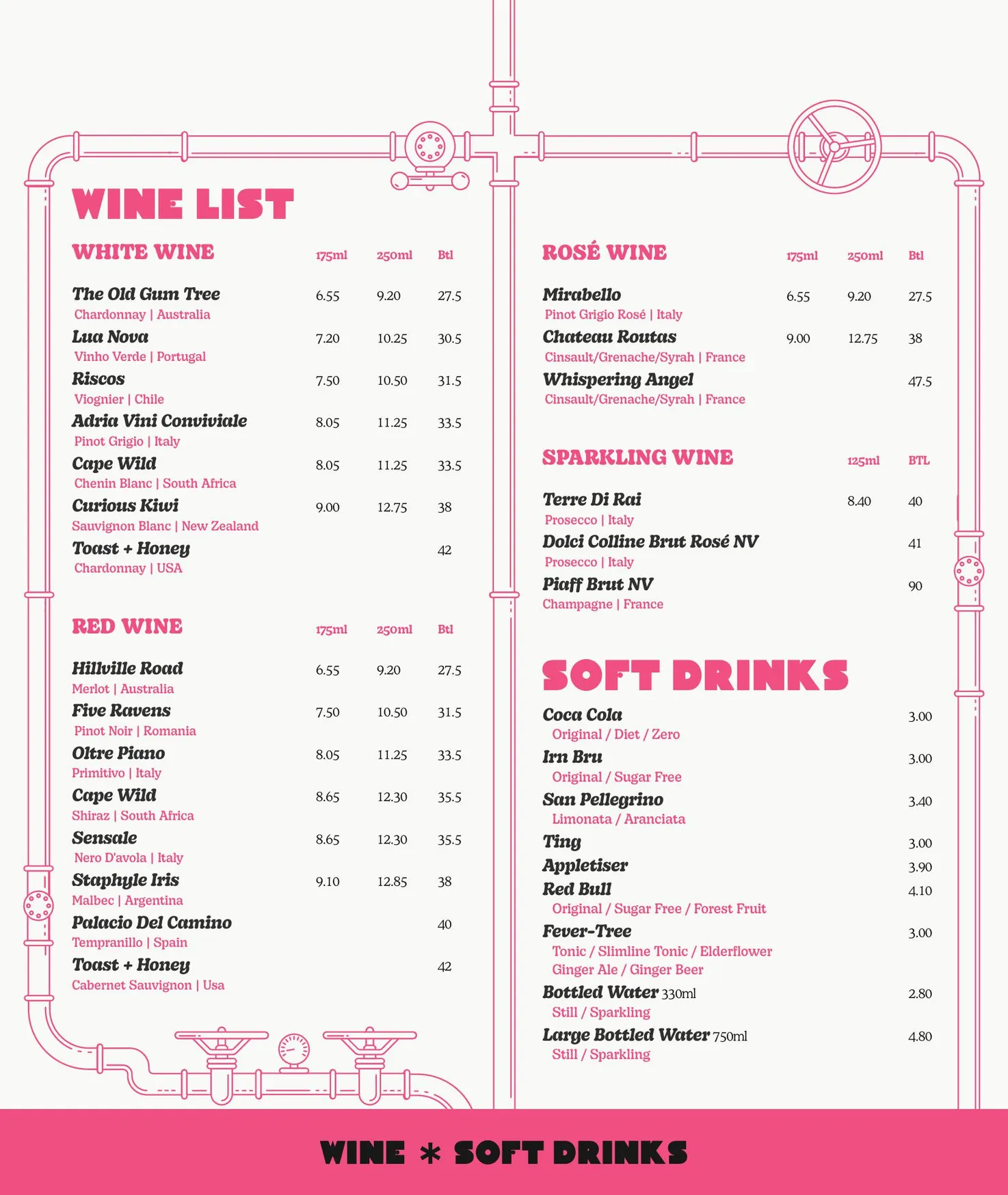 Cold Town House menu, page 5