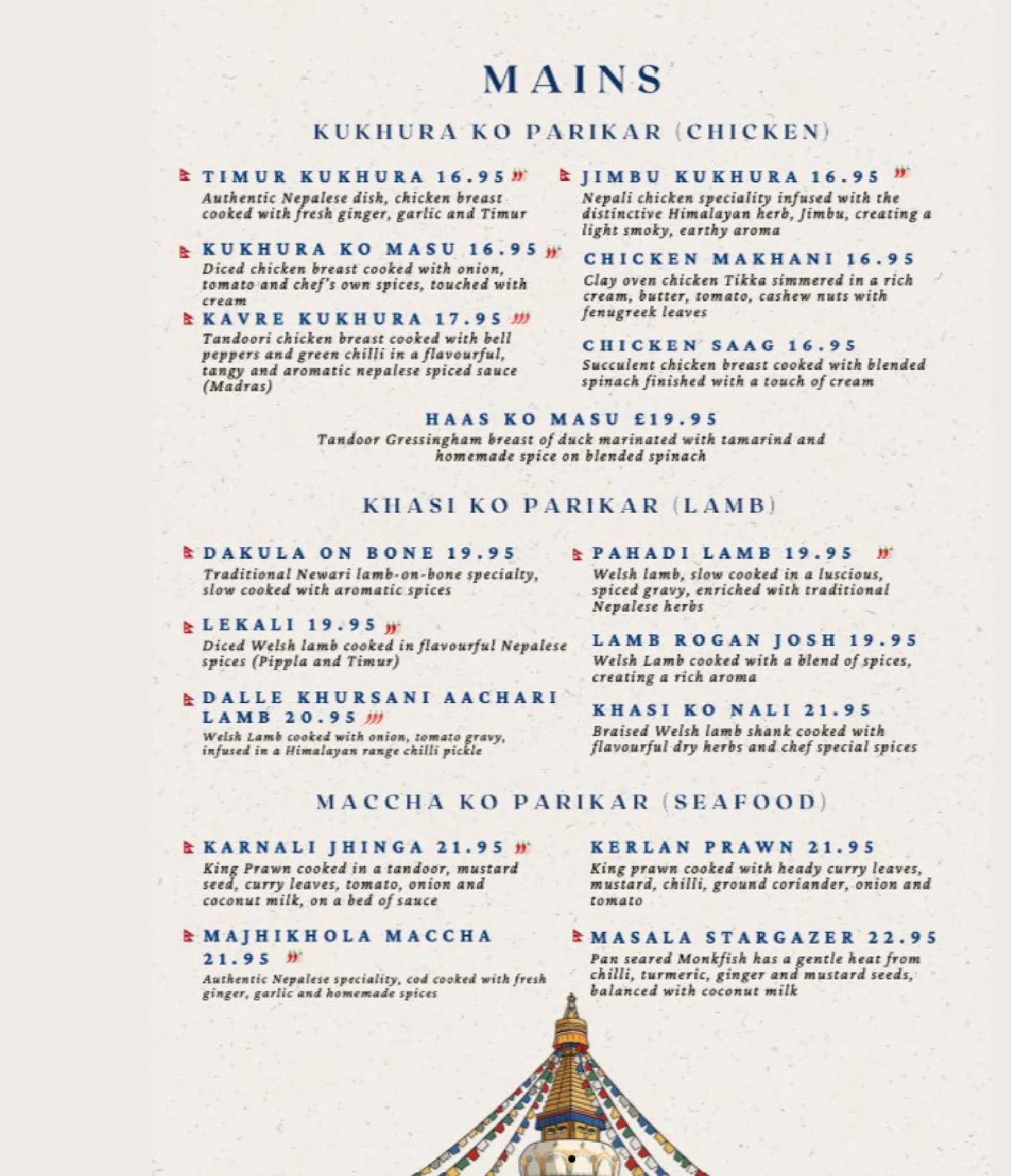 Bhancha menu, page 2