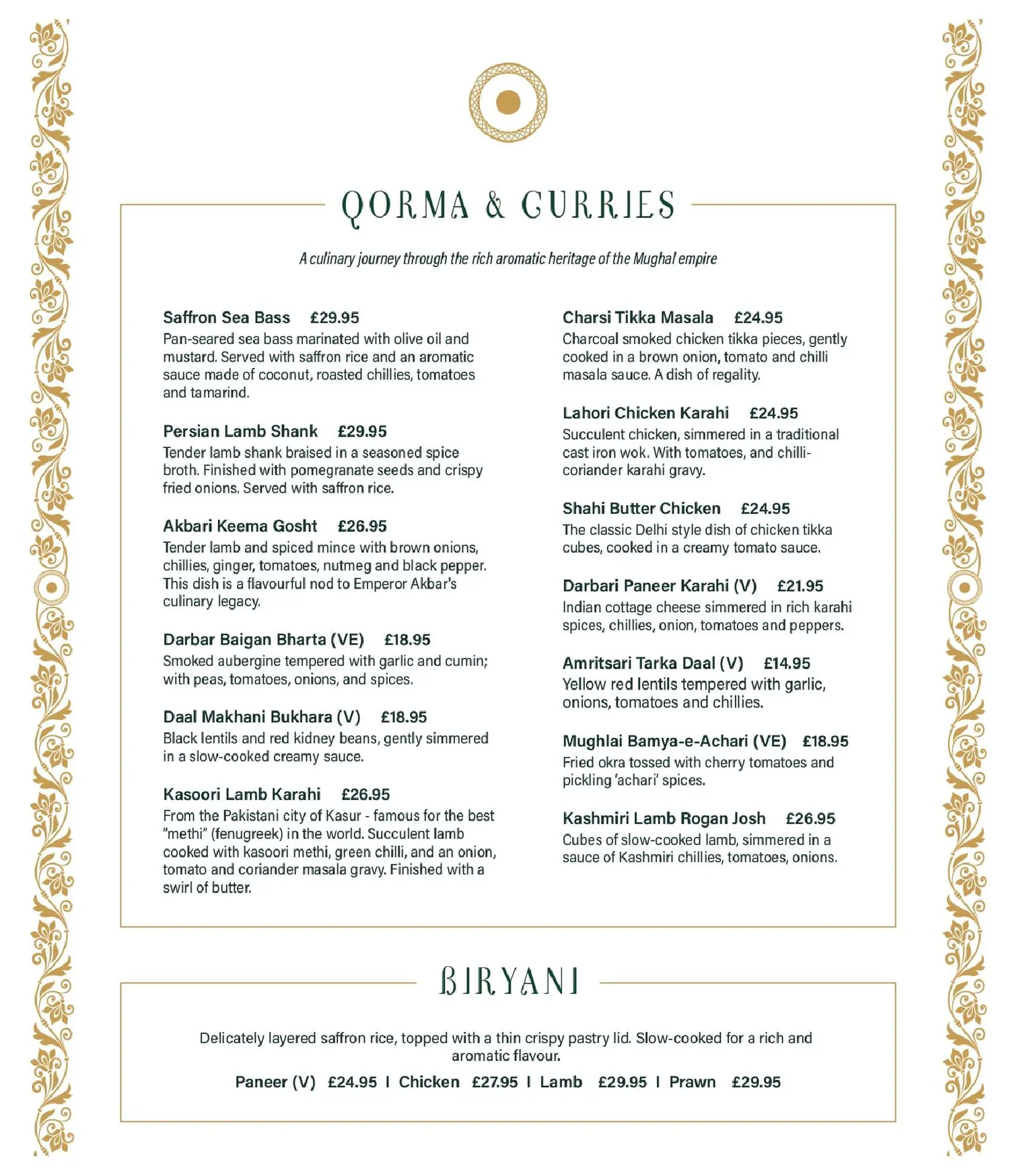 Qavali menu, page 3