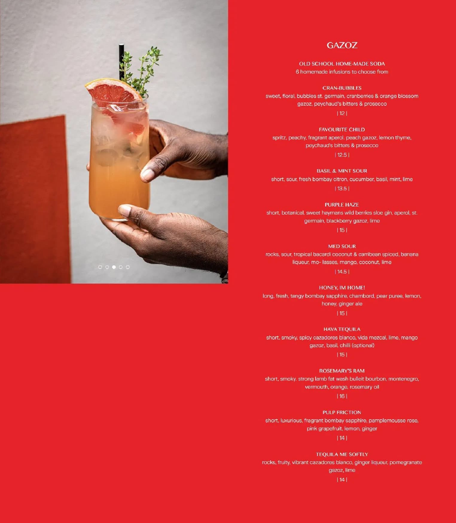 Bala Baya menu, page 3