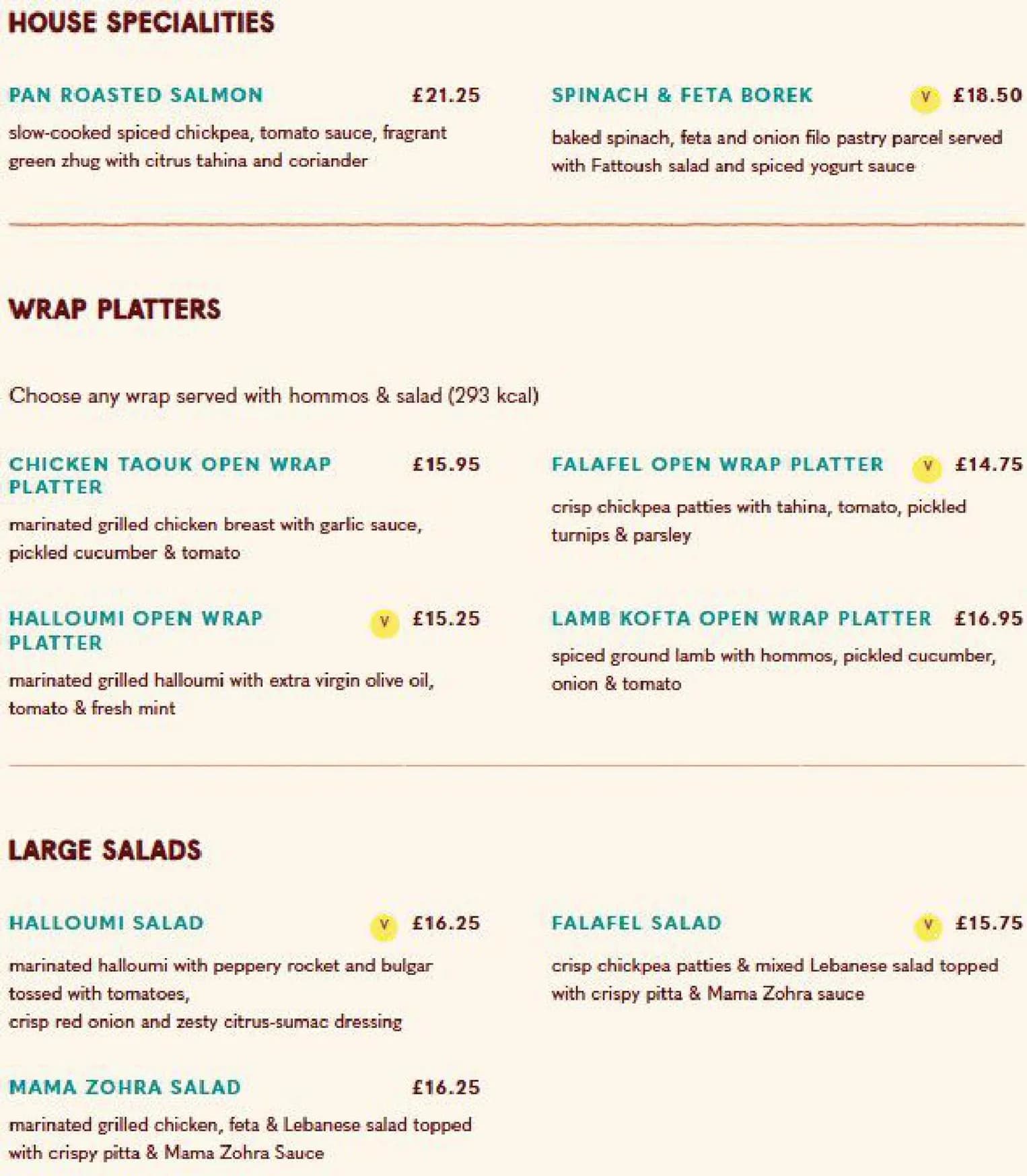 Comptoir Libanais menu, page 3