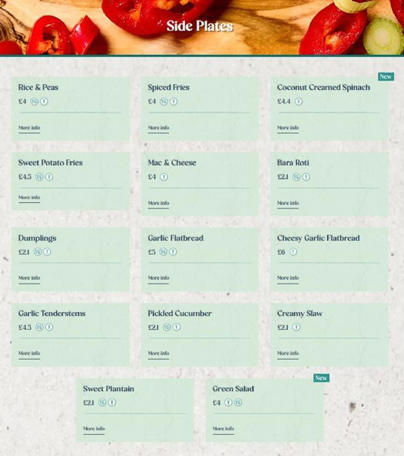 Turtle Bay menu, page 6