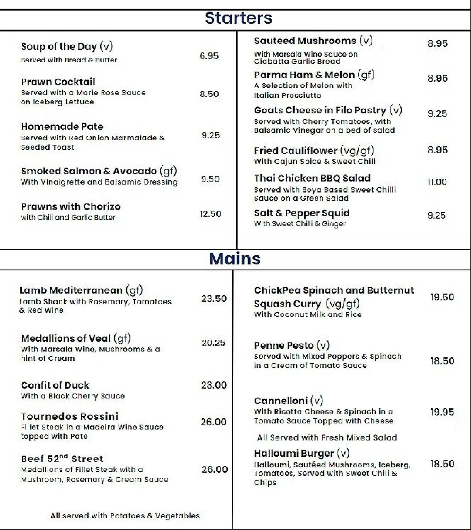 Blue Check menu, page 1