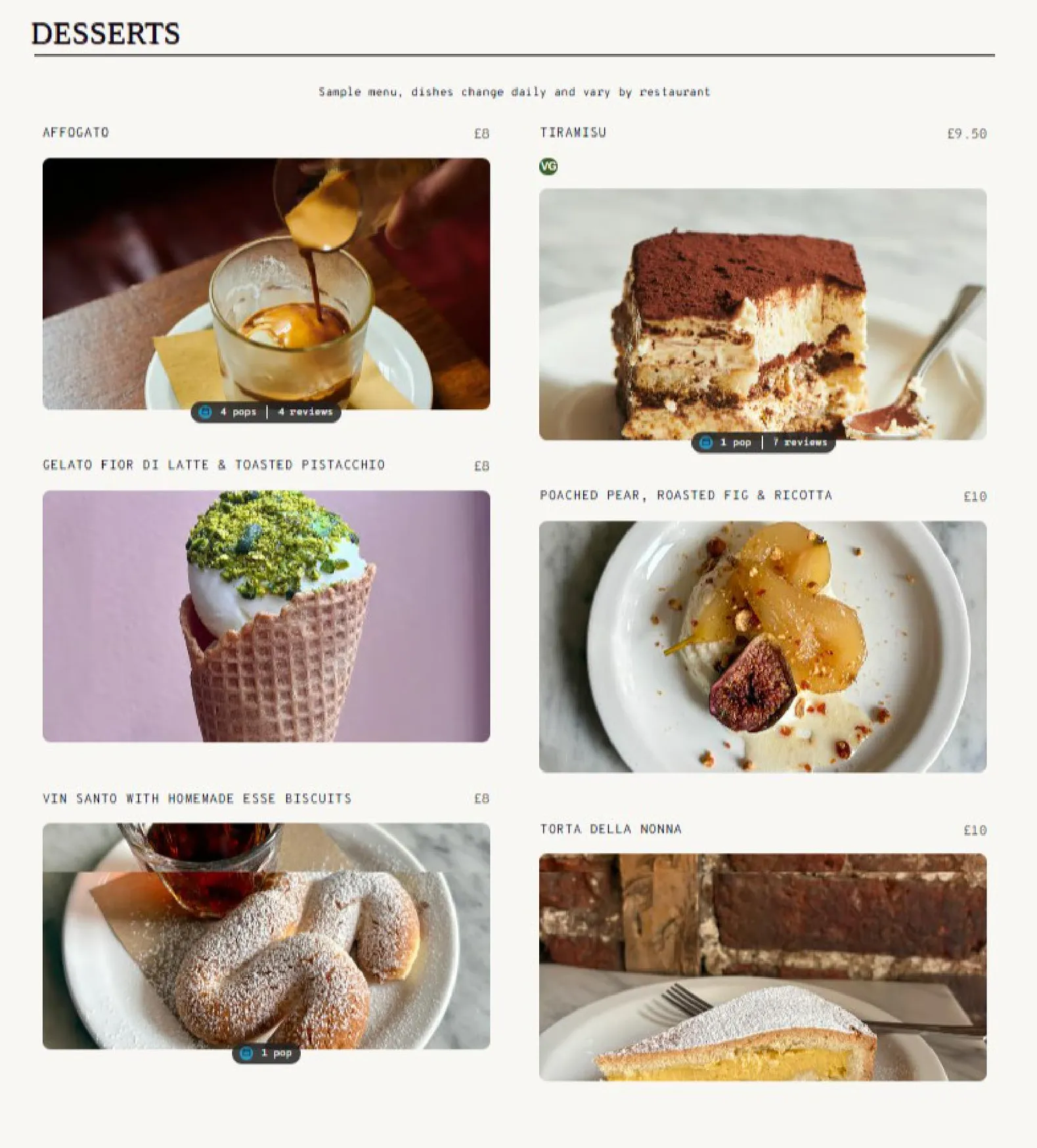 POLPO menu, page 3