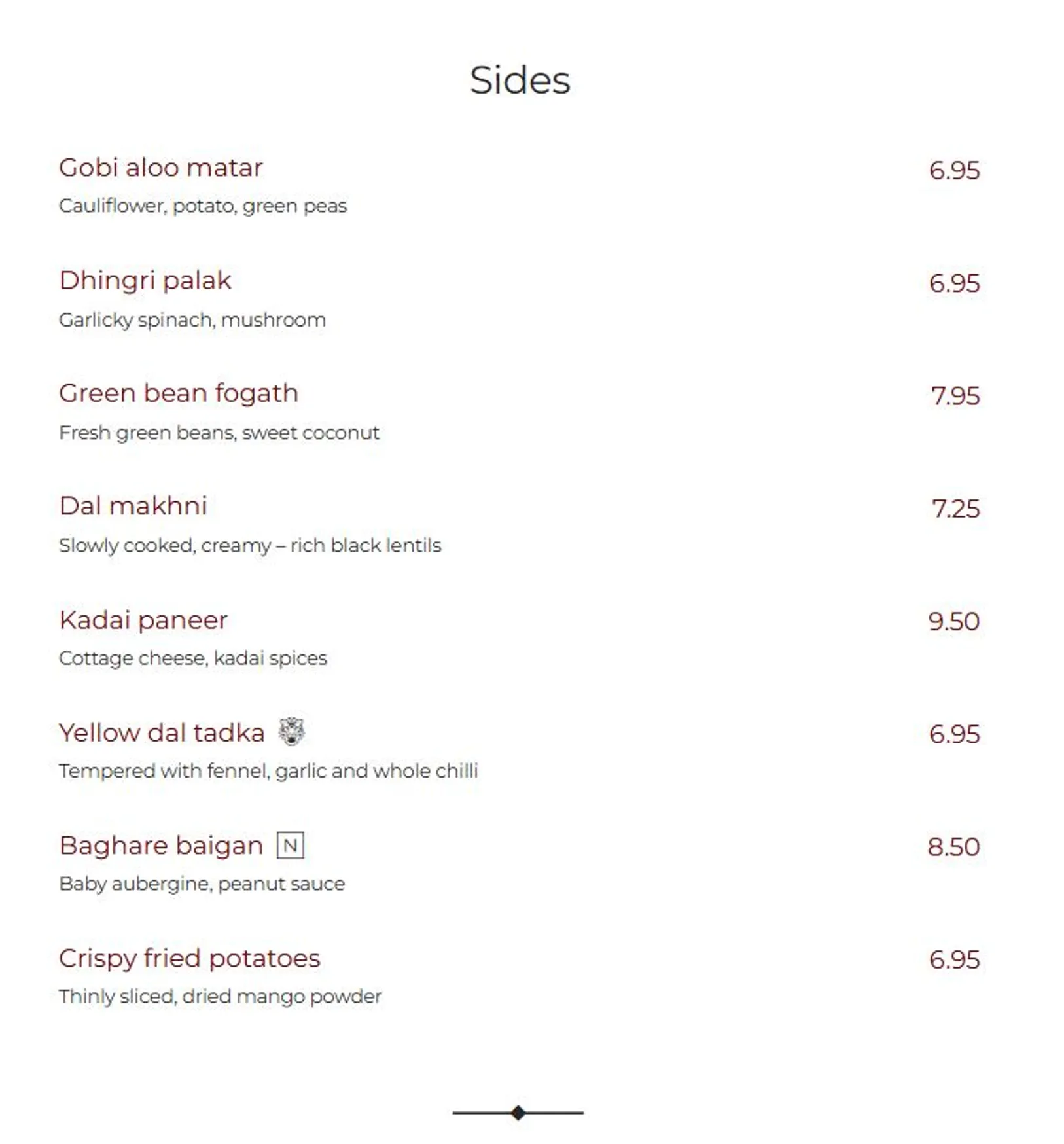 Babur menu, page 5