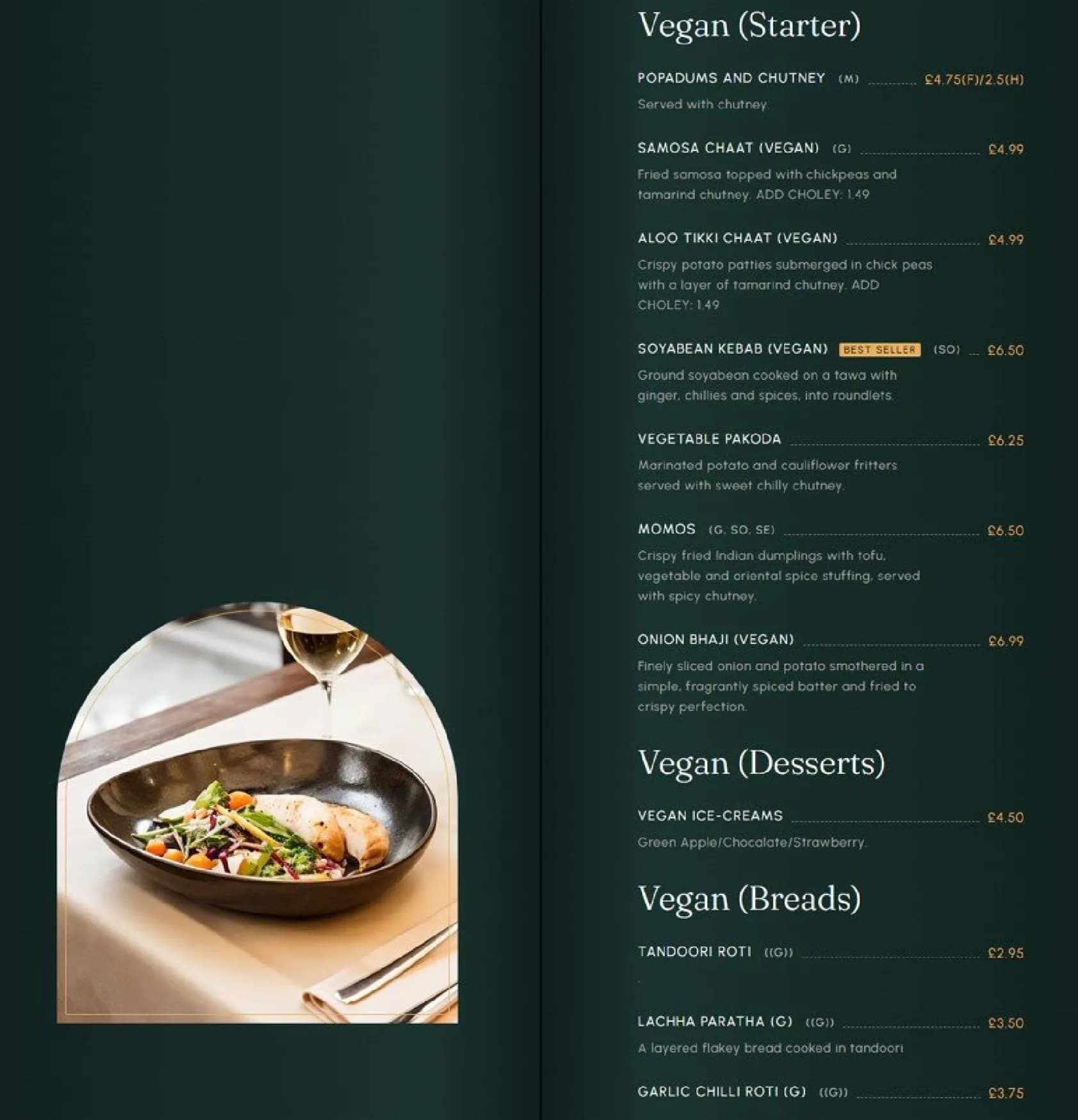 400 Degrees menu, page 7