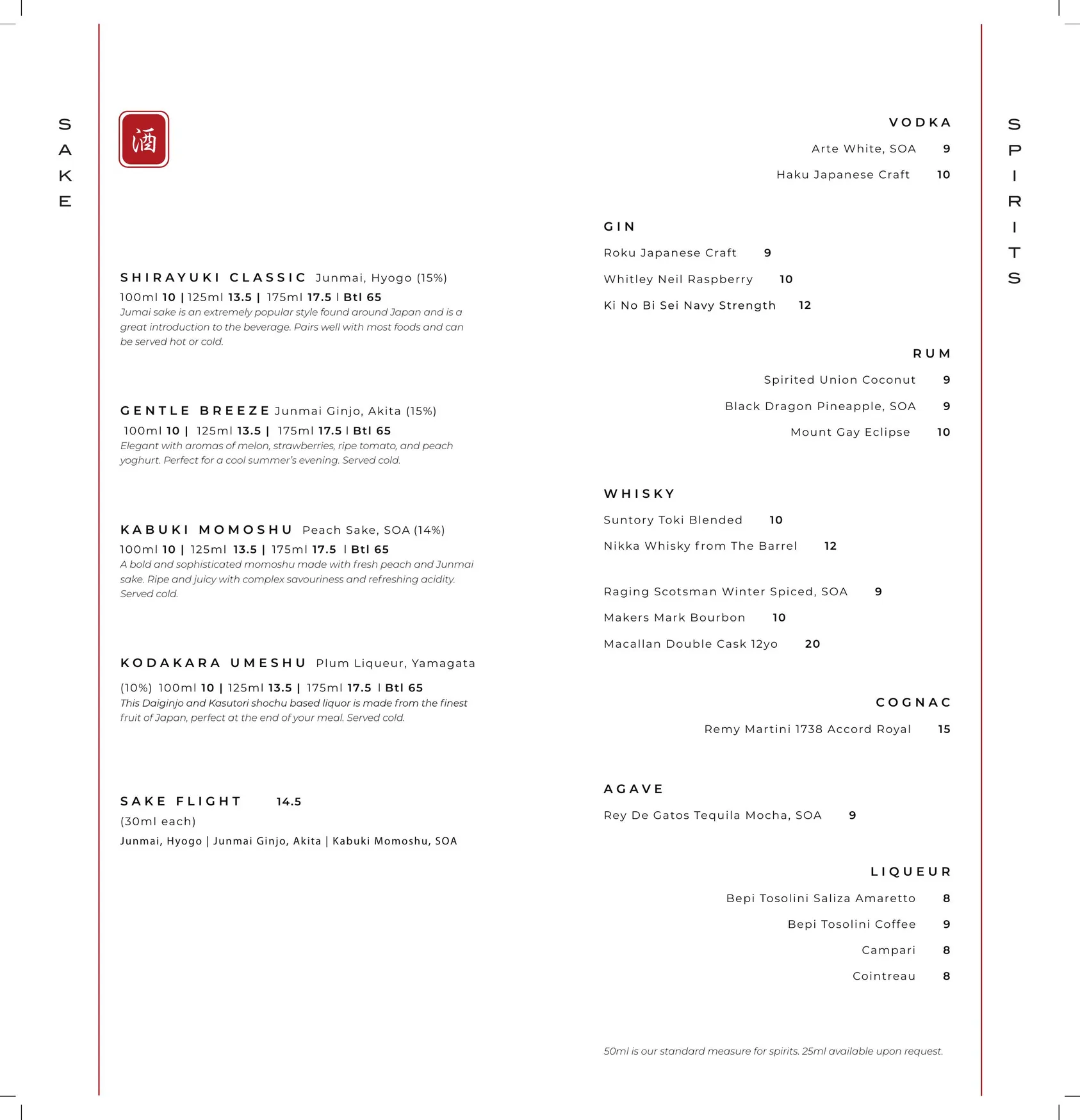 Satori menu, page 10