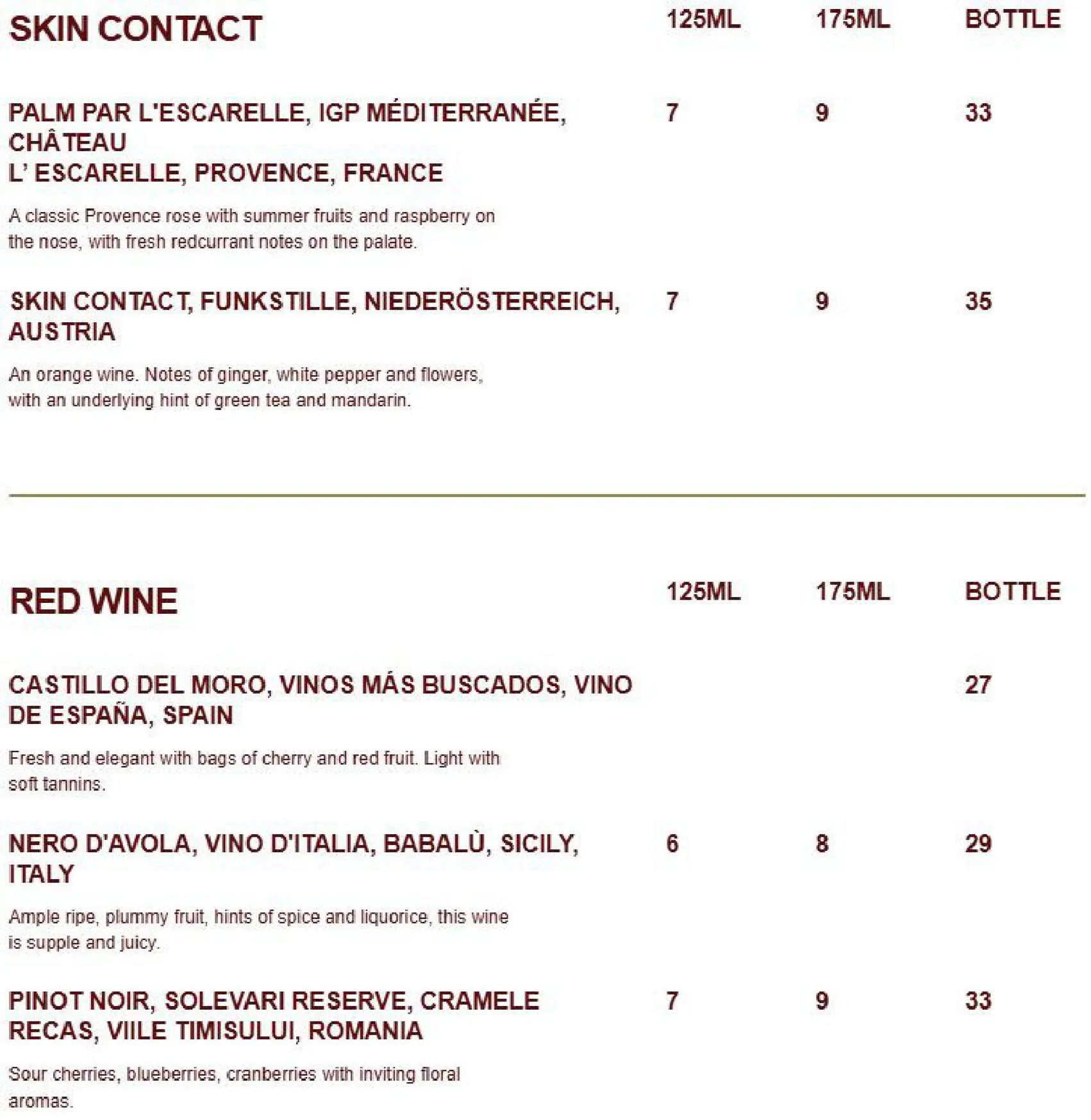 Dublin St Social menu, page 5