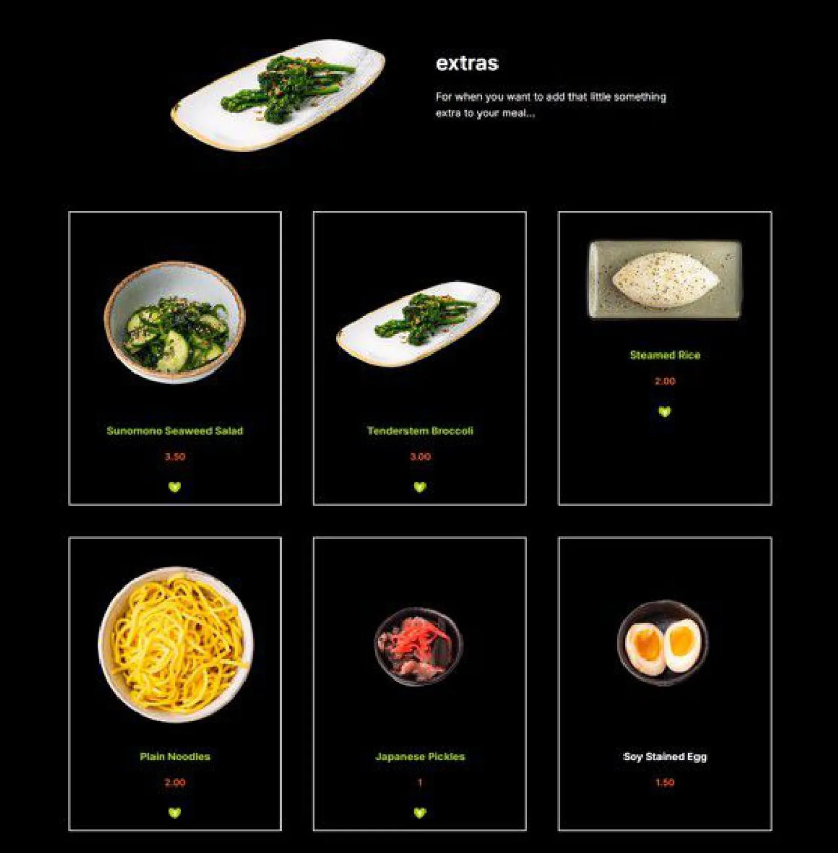 Yakinori menu, page 12
