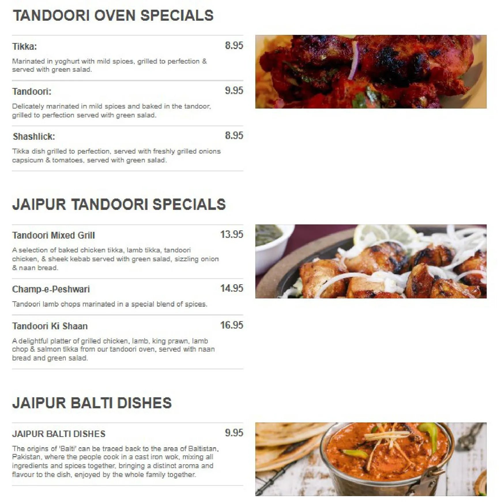Jaipur of Chigwell menu, page 3