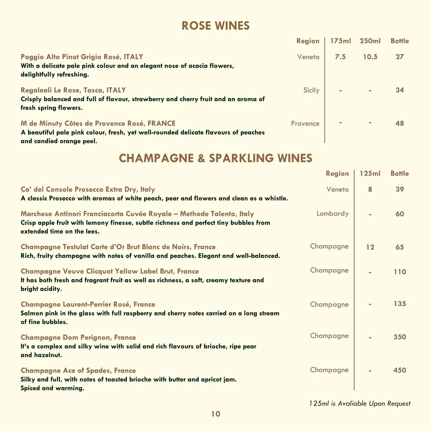 Kibele menu, page 12