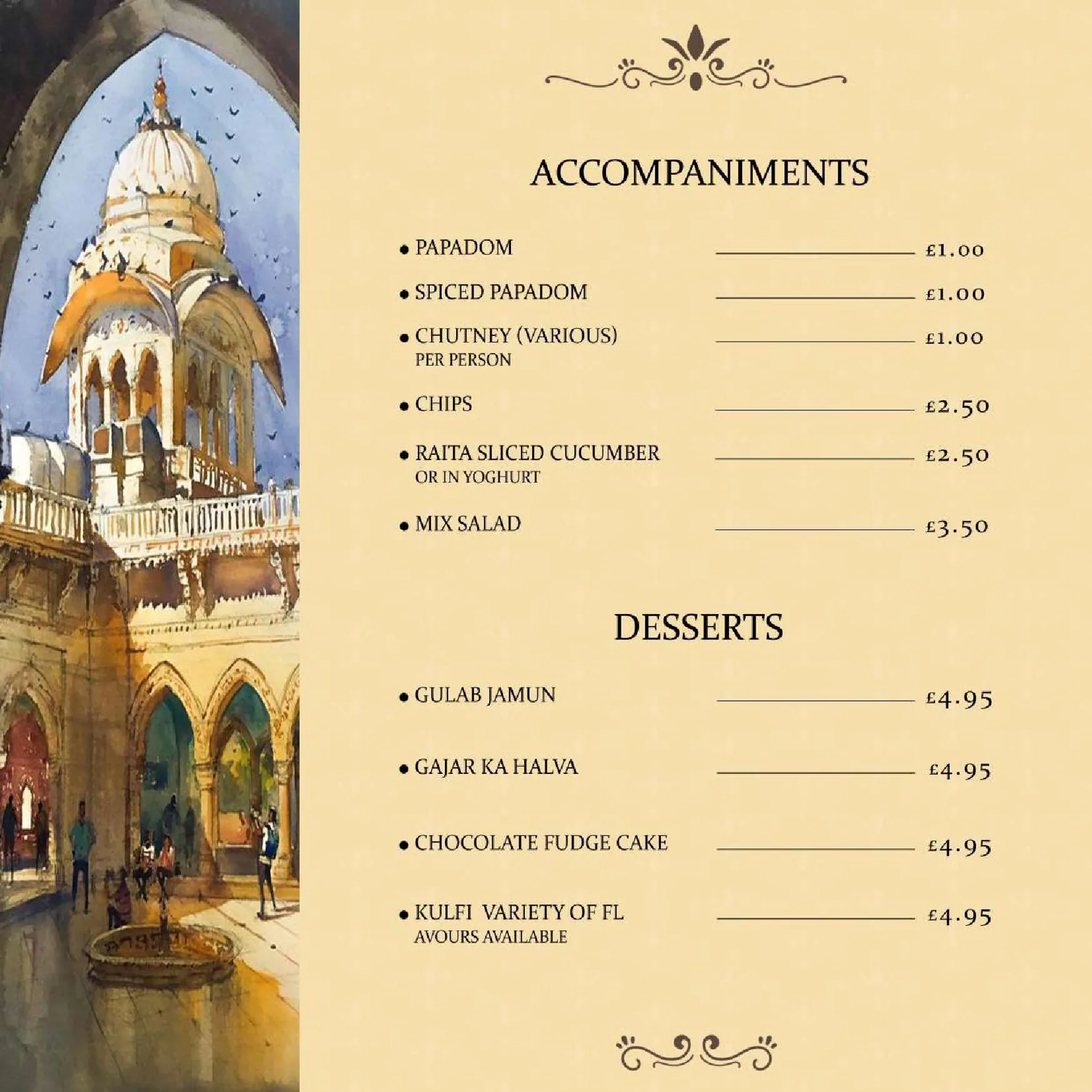 Dhuwan menu, page 9