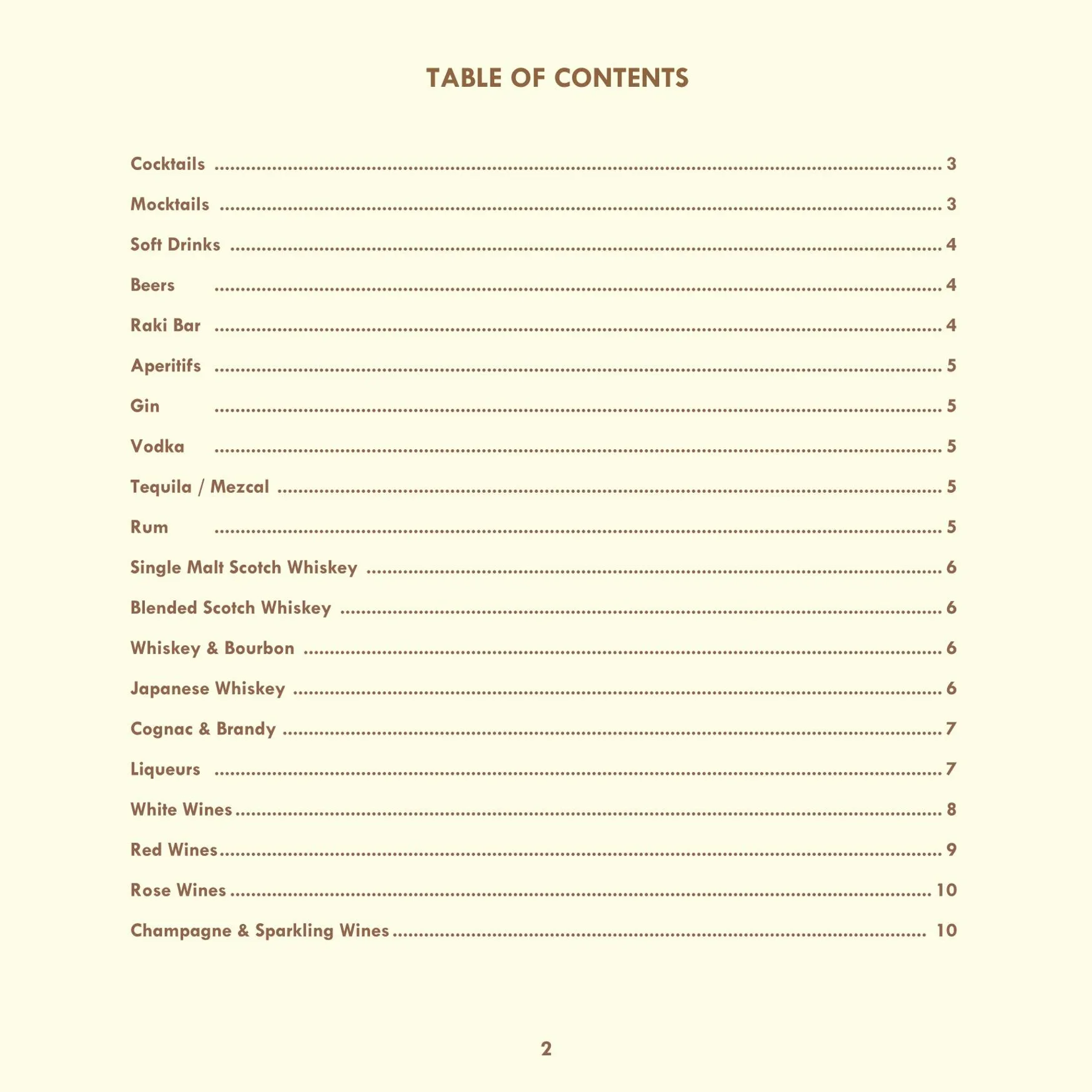Kibele menu, page 4