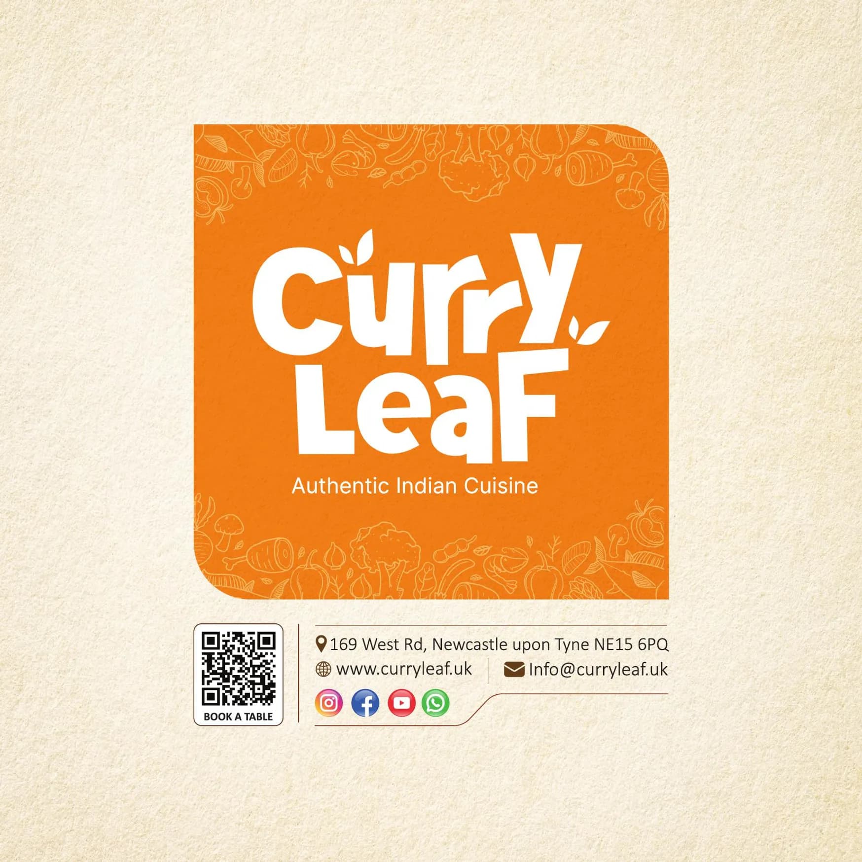 Curry Leaf menu, page 12
