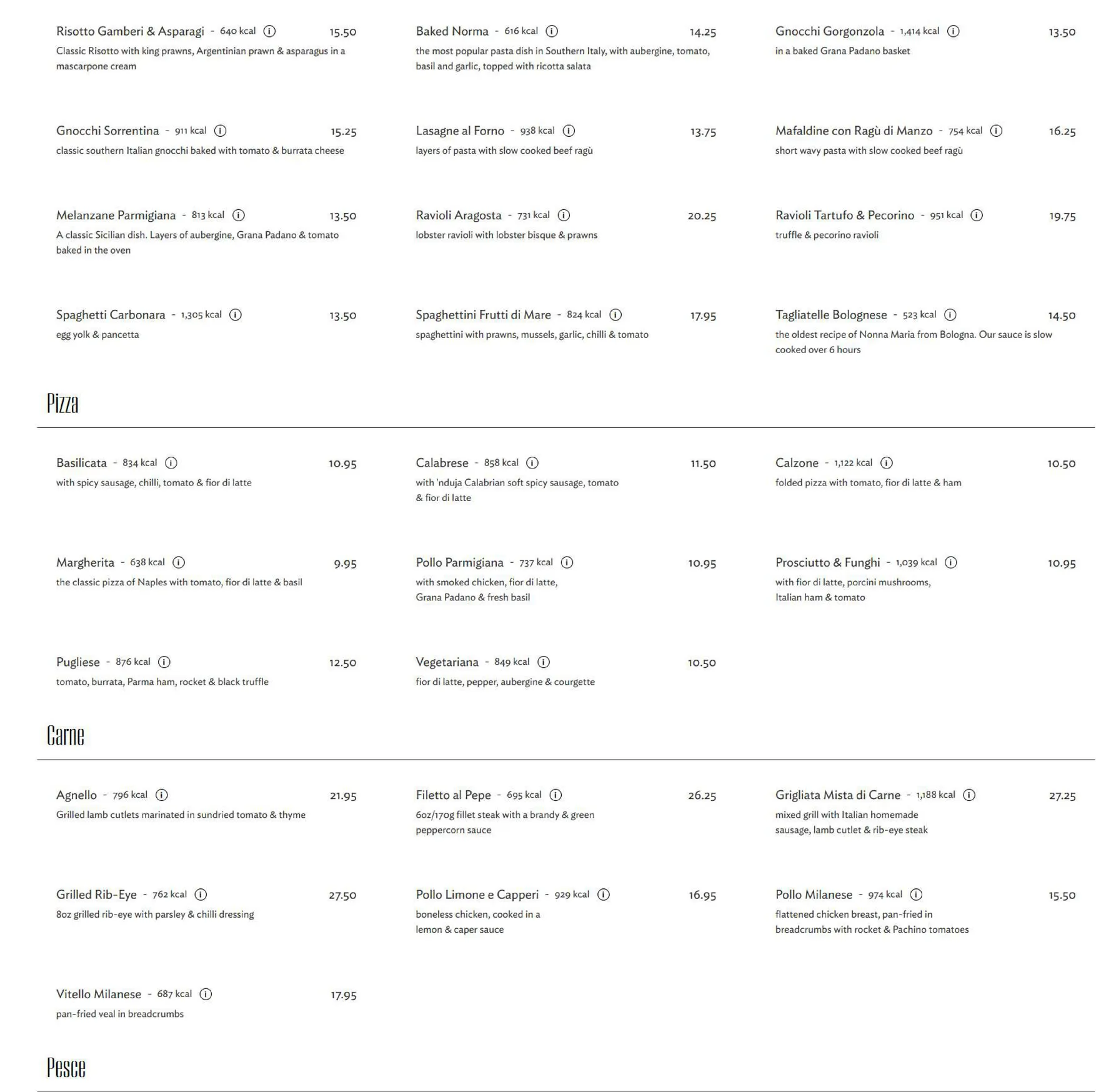 Fumo by San Carlo menu, page 2