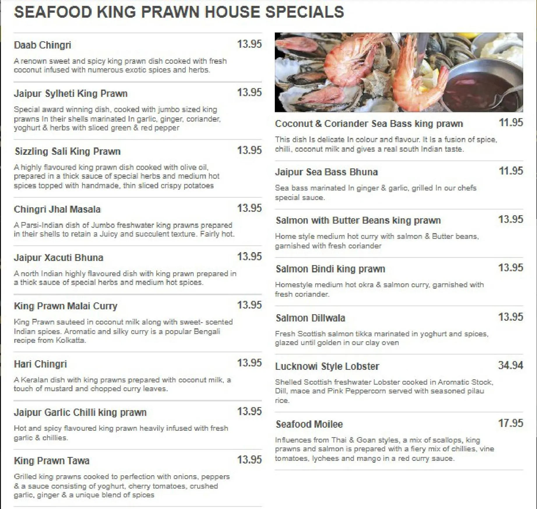 Jaipur of Chigwell menu, page 5