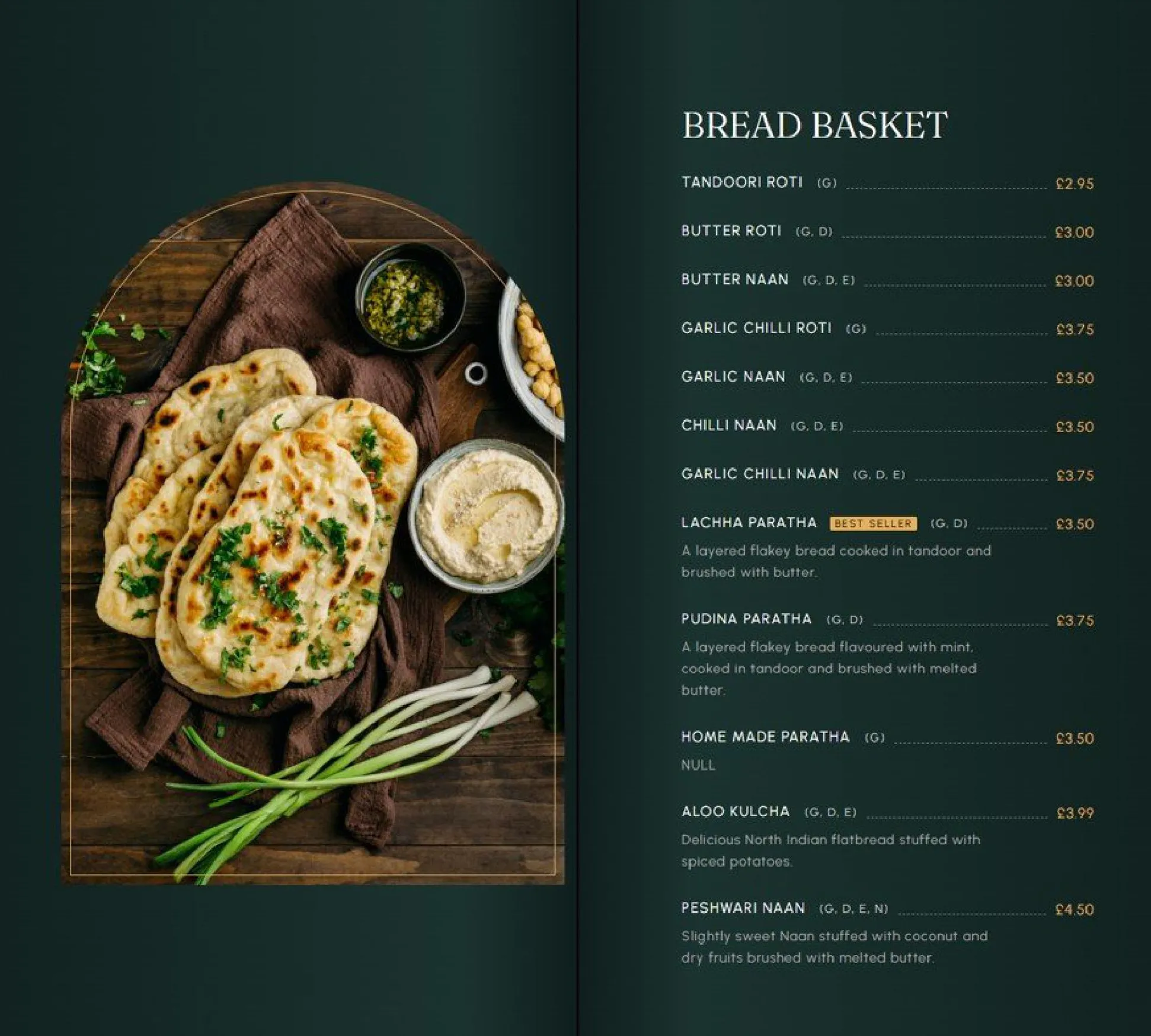 400 Degrees menu, page 12