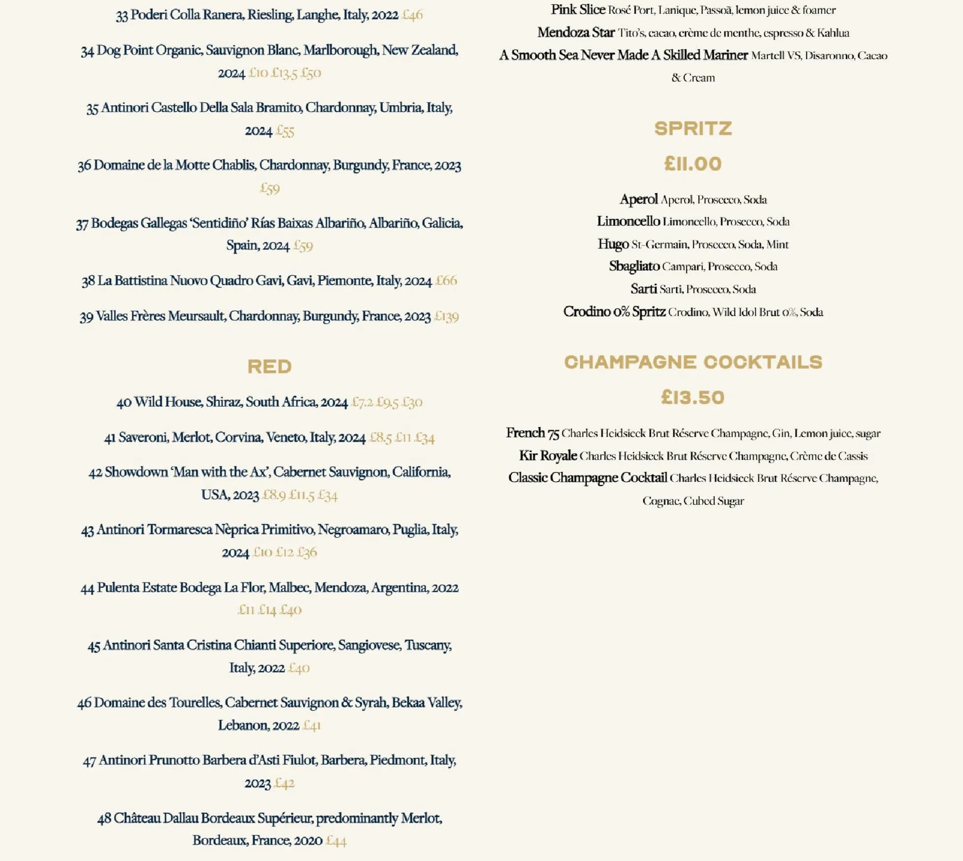 Barnacle menu, page 4