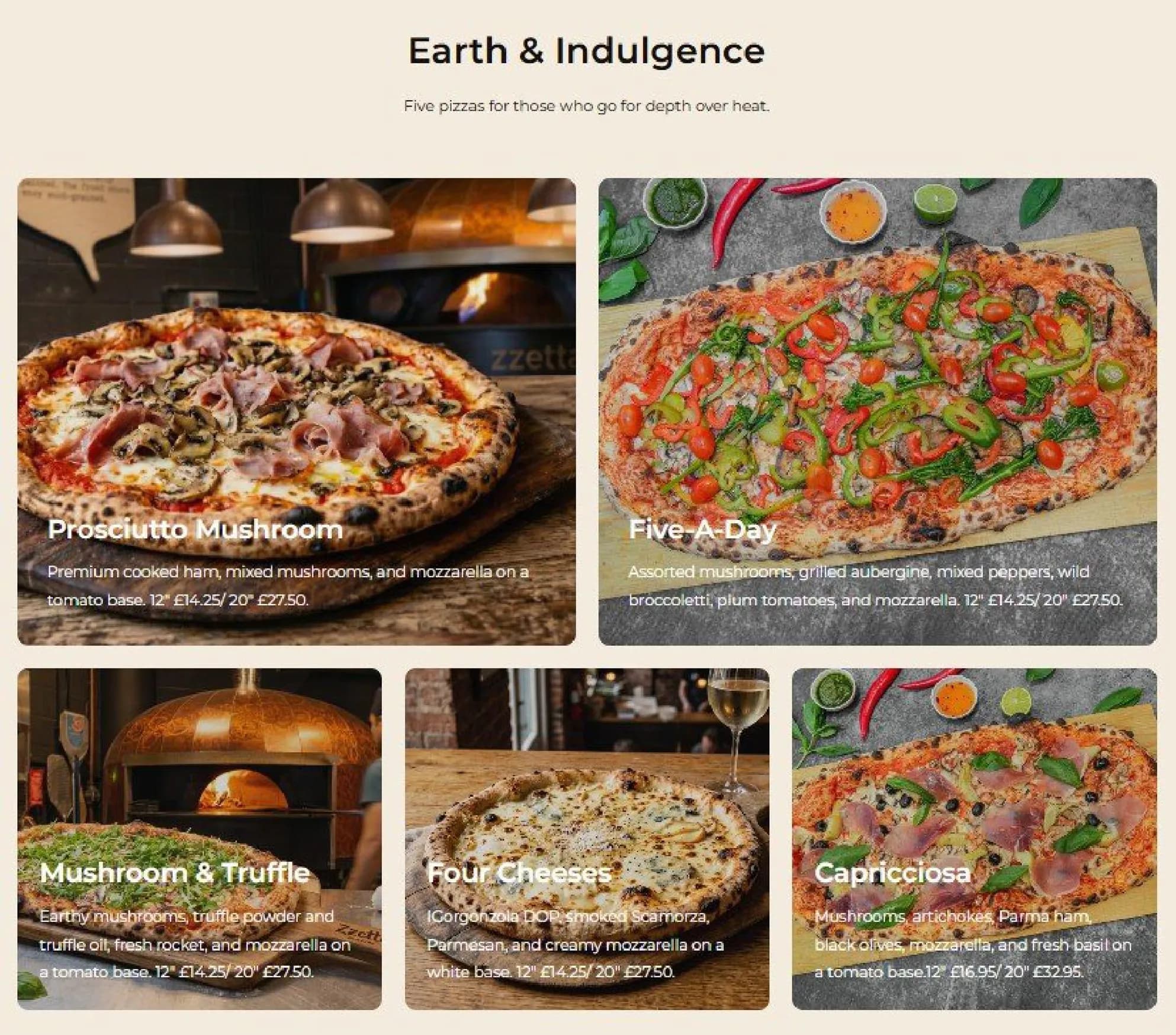 Zzetta Pizza menu, page 3