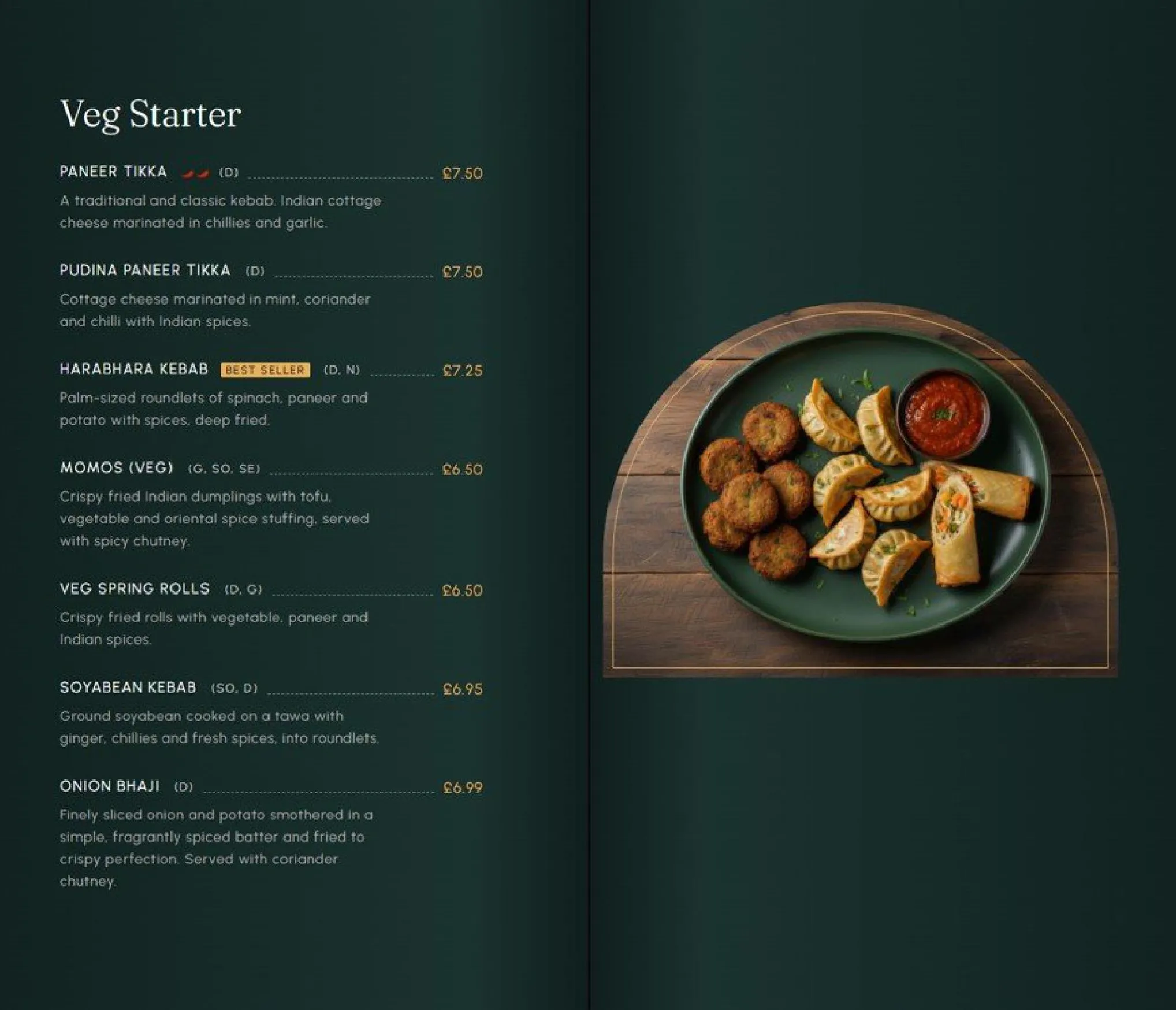 400 Degrees menu, page 3