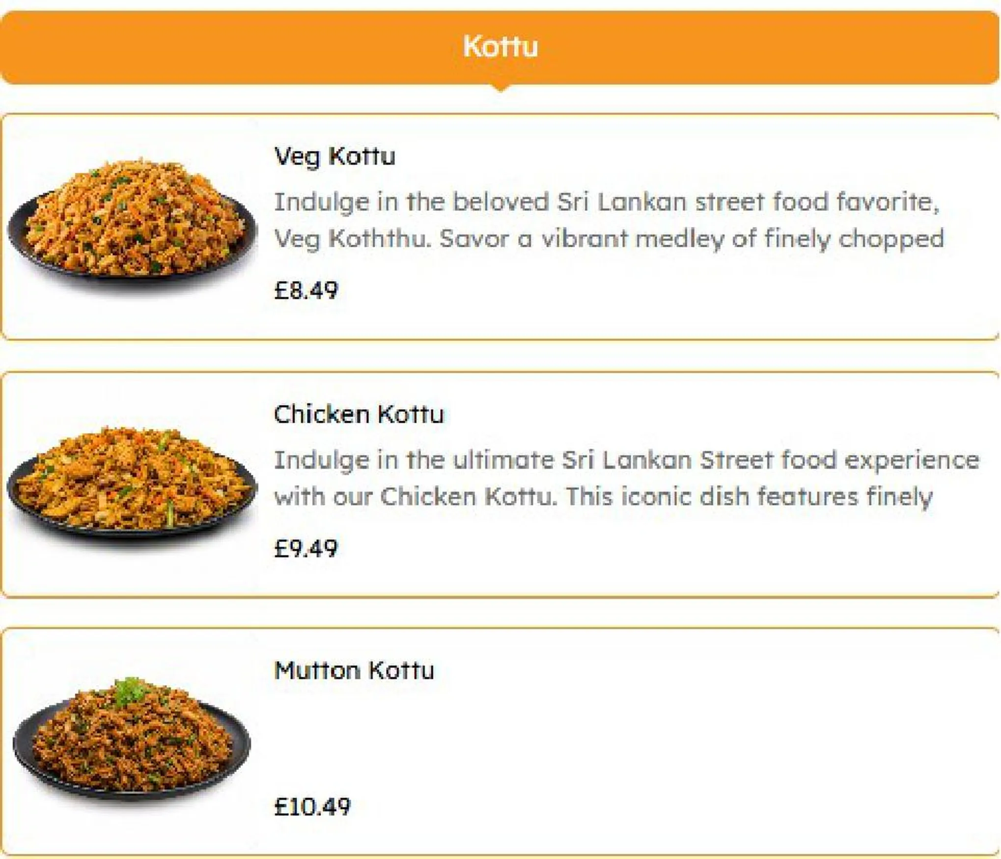 Kamuü menu, page 2