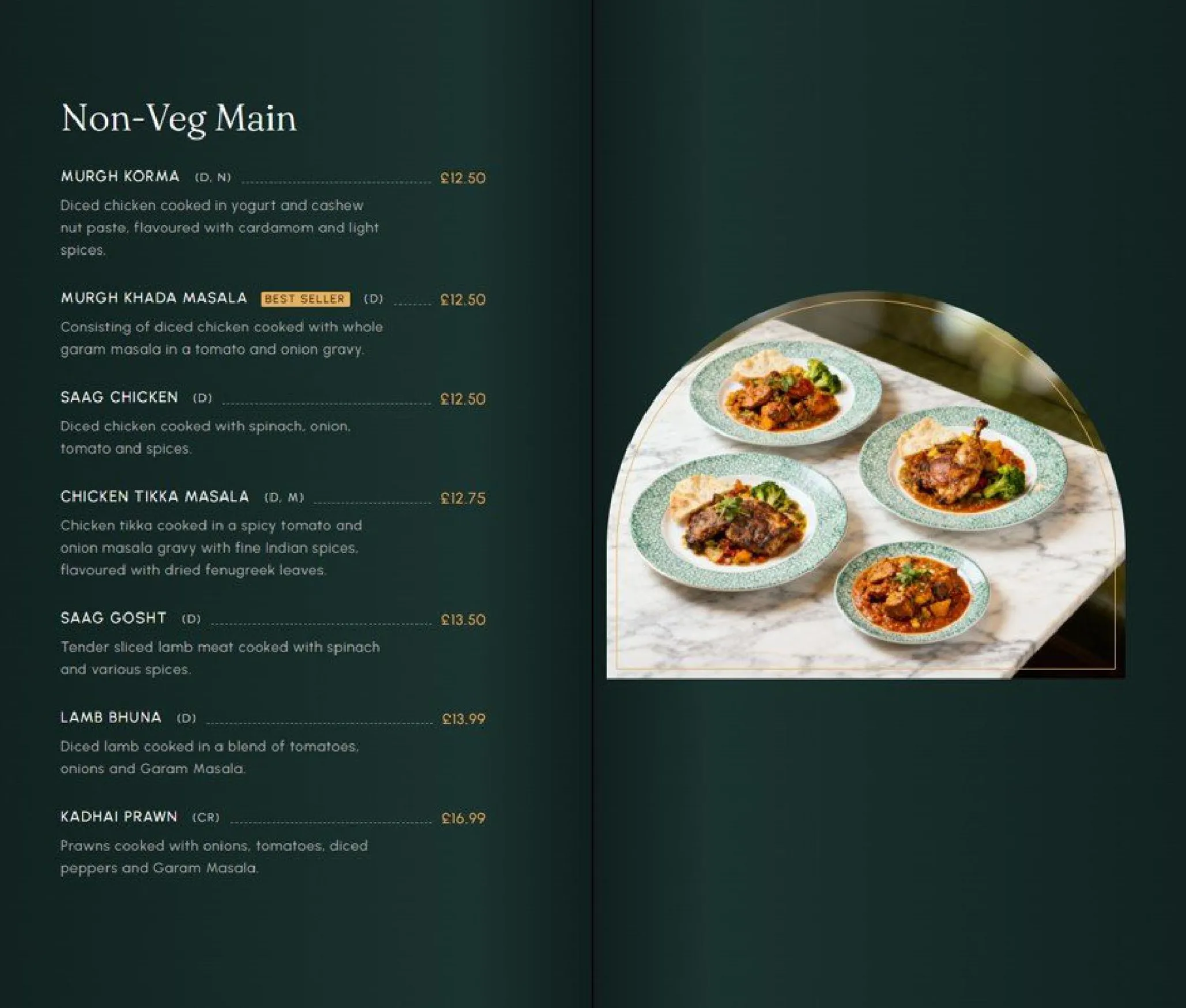 400 Degrees menu, page 5