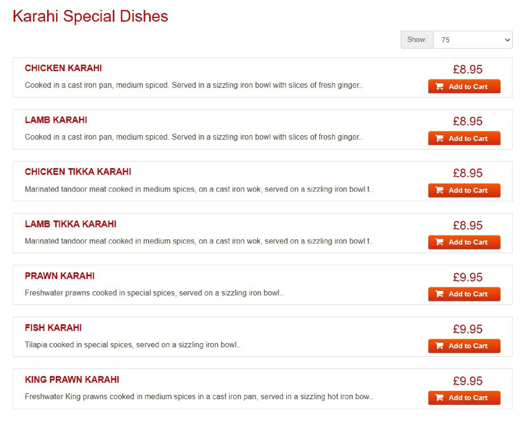 The Bengal menu, page 10