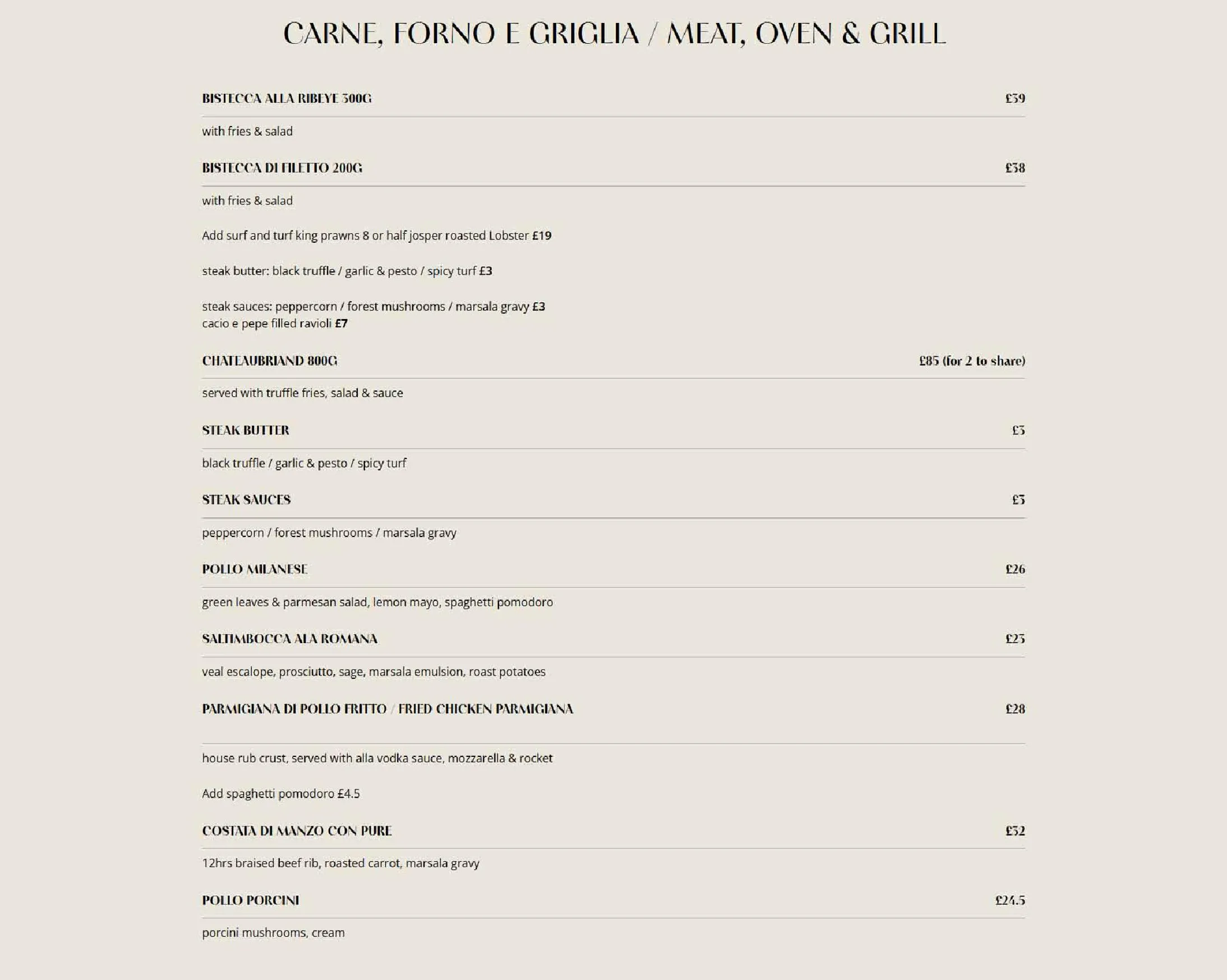 Don Giovanni menu, page 5