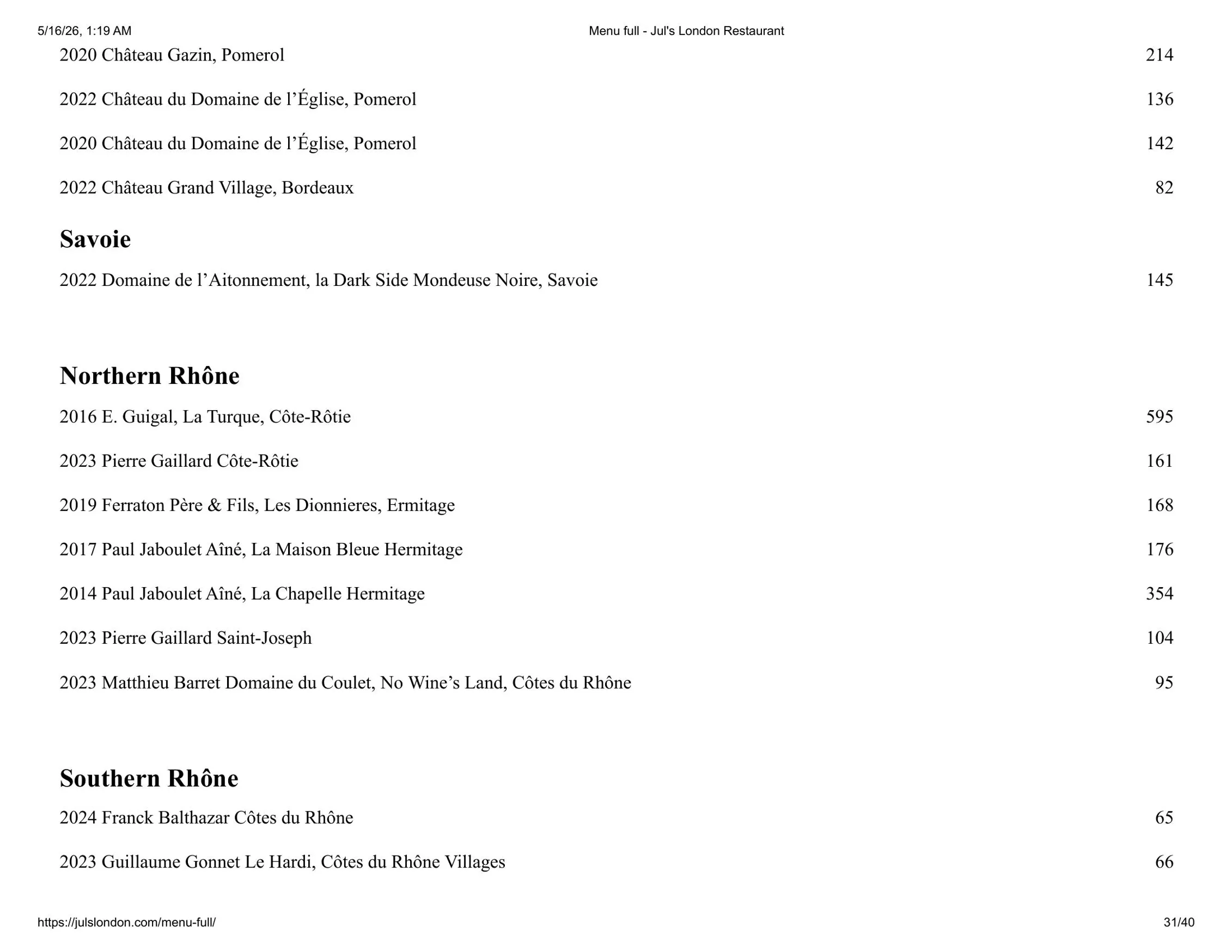 Jul's menu, page 31
