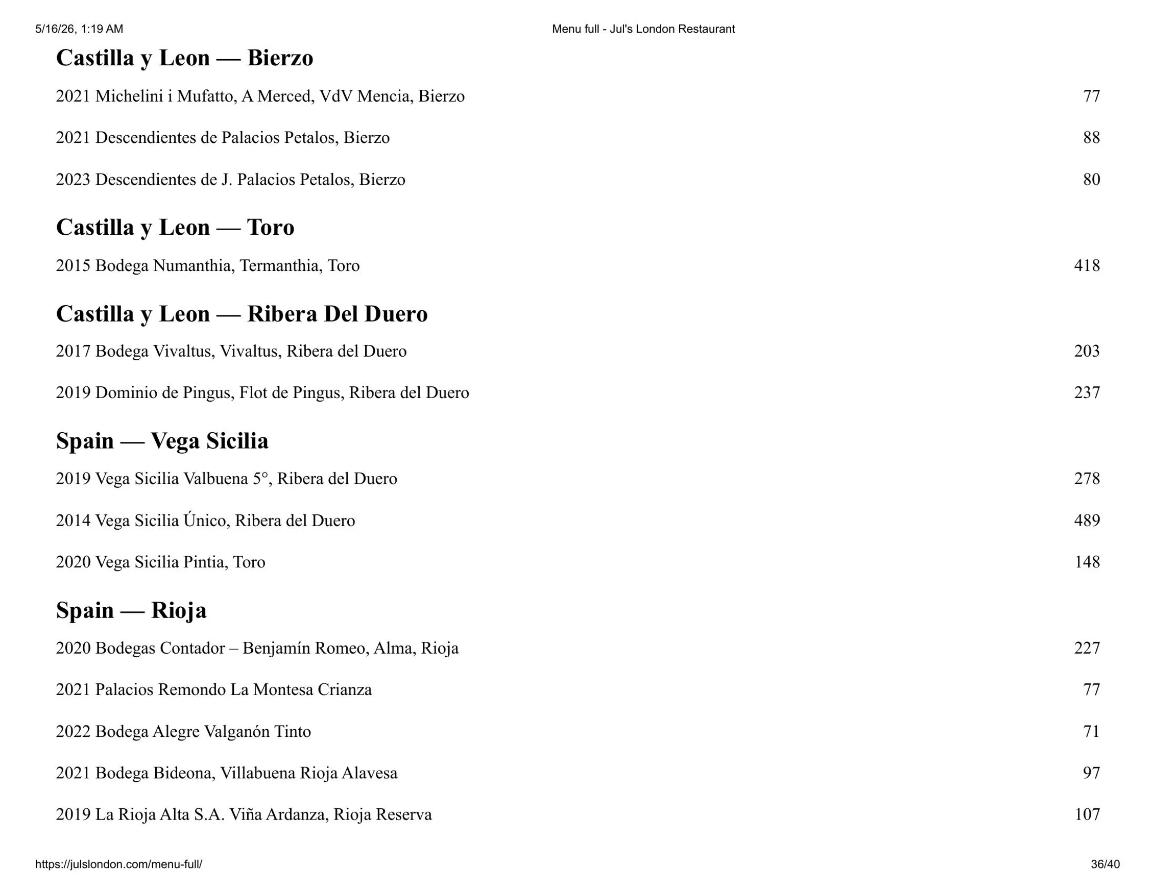 Jul's menu, page 36