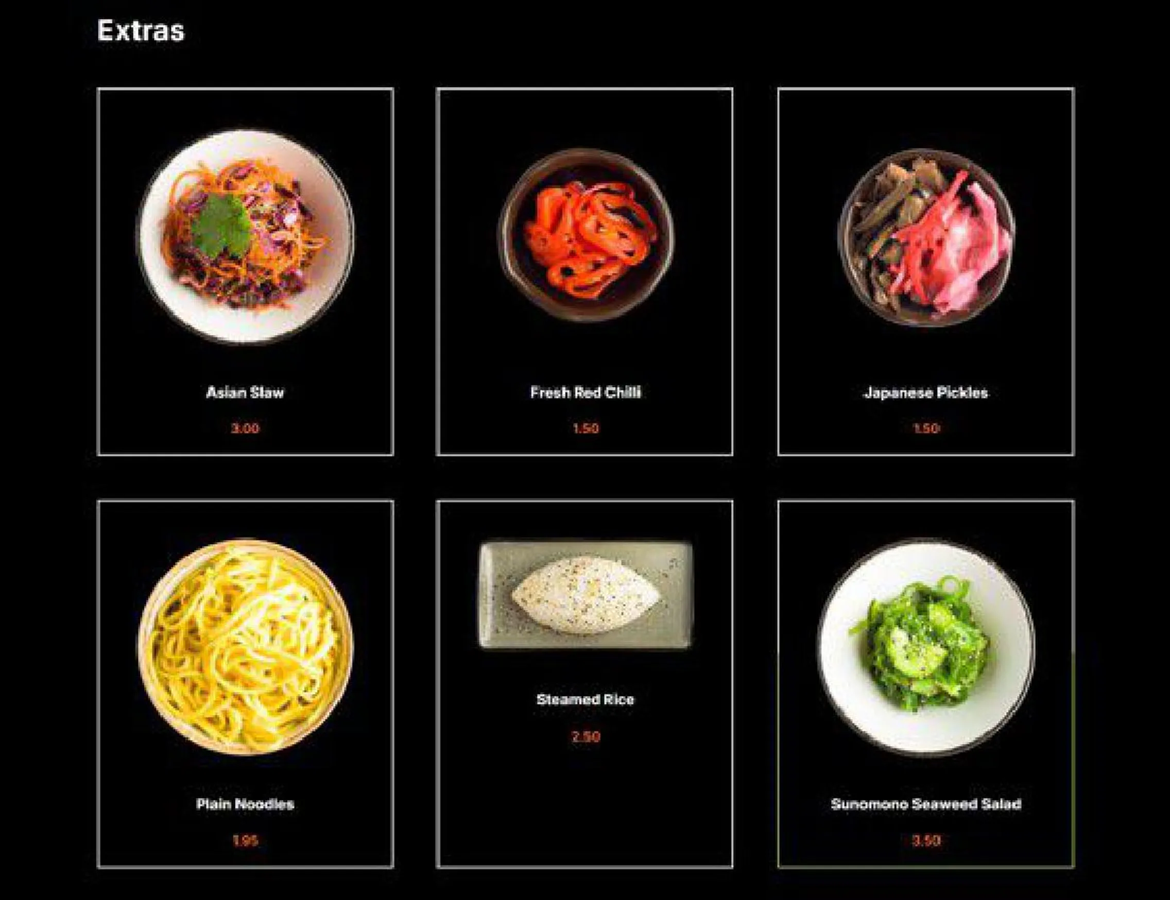 Yakinori menu, page 16