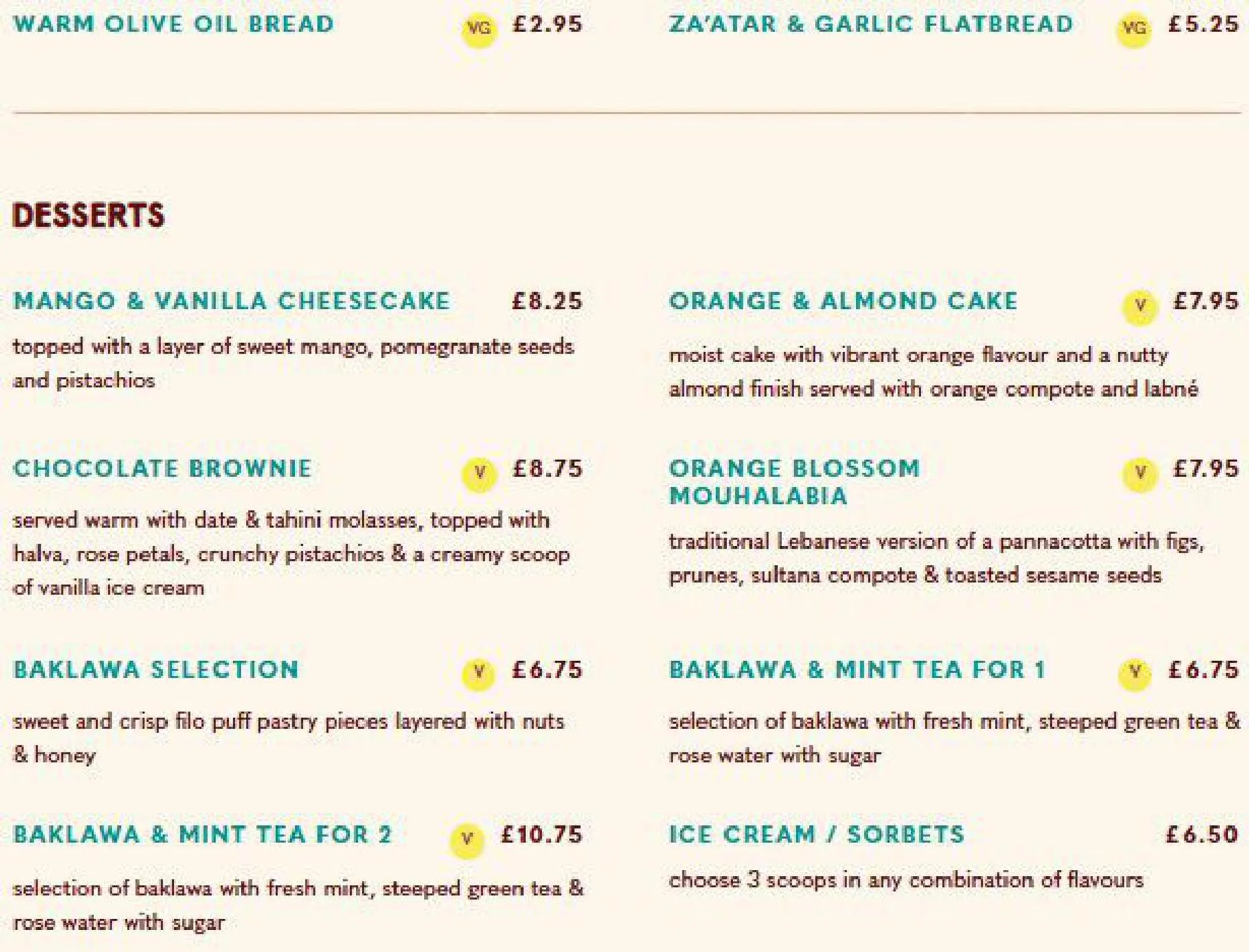 Comptoir Libanais menu, page 5