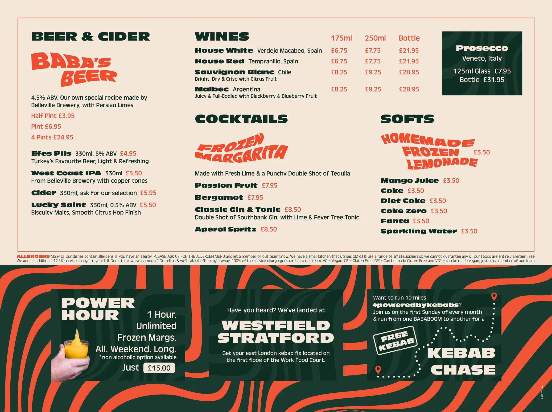 BABABOOM menu, page 2