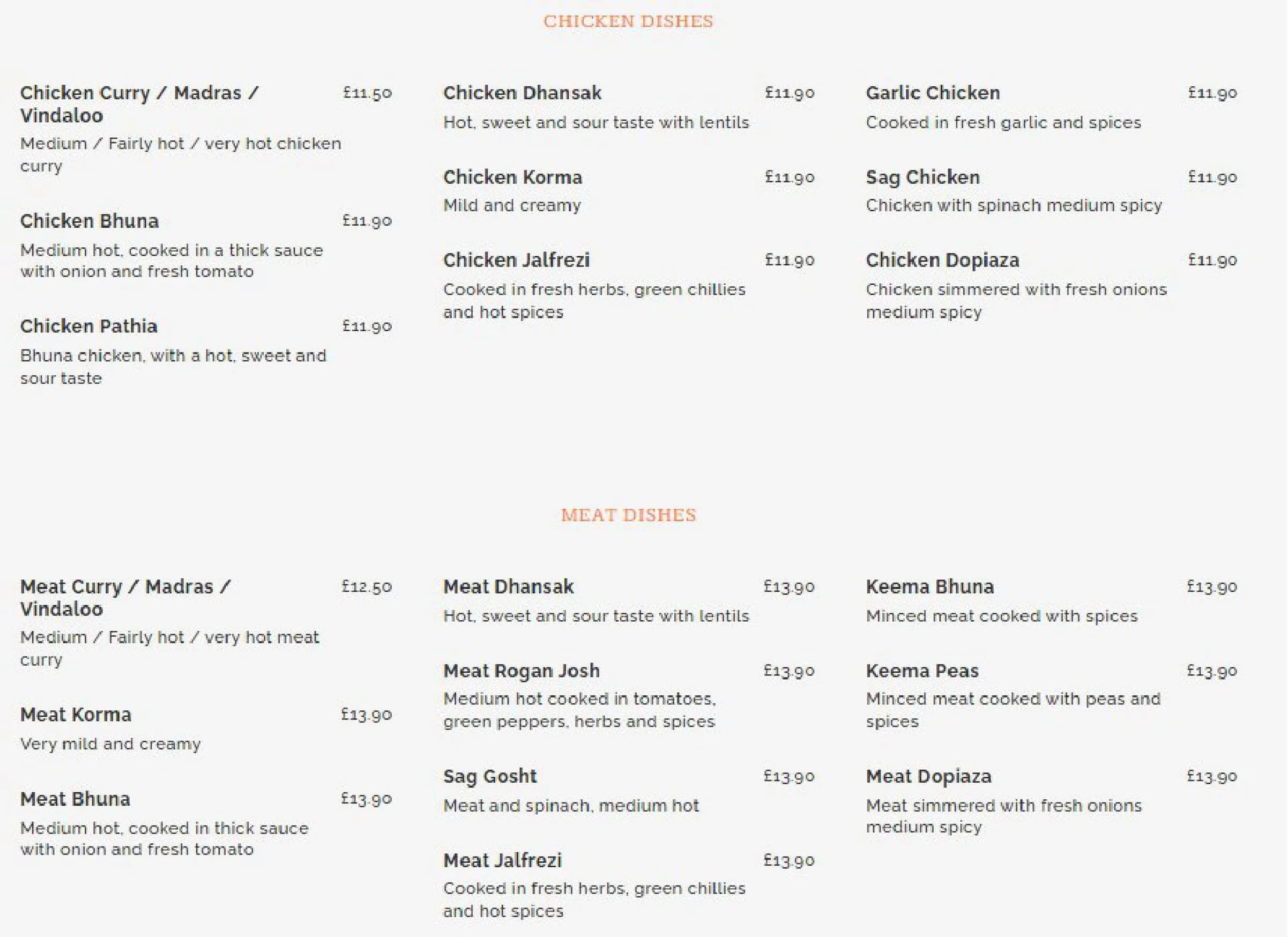 Spice Trader menu, page 2