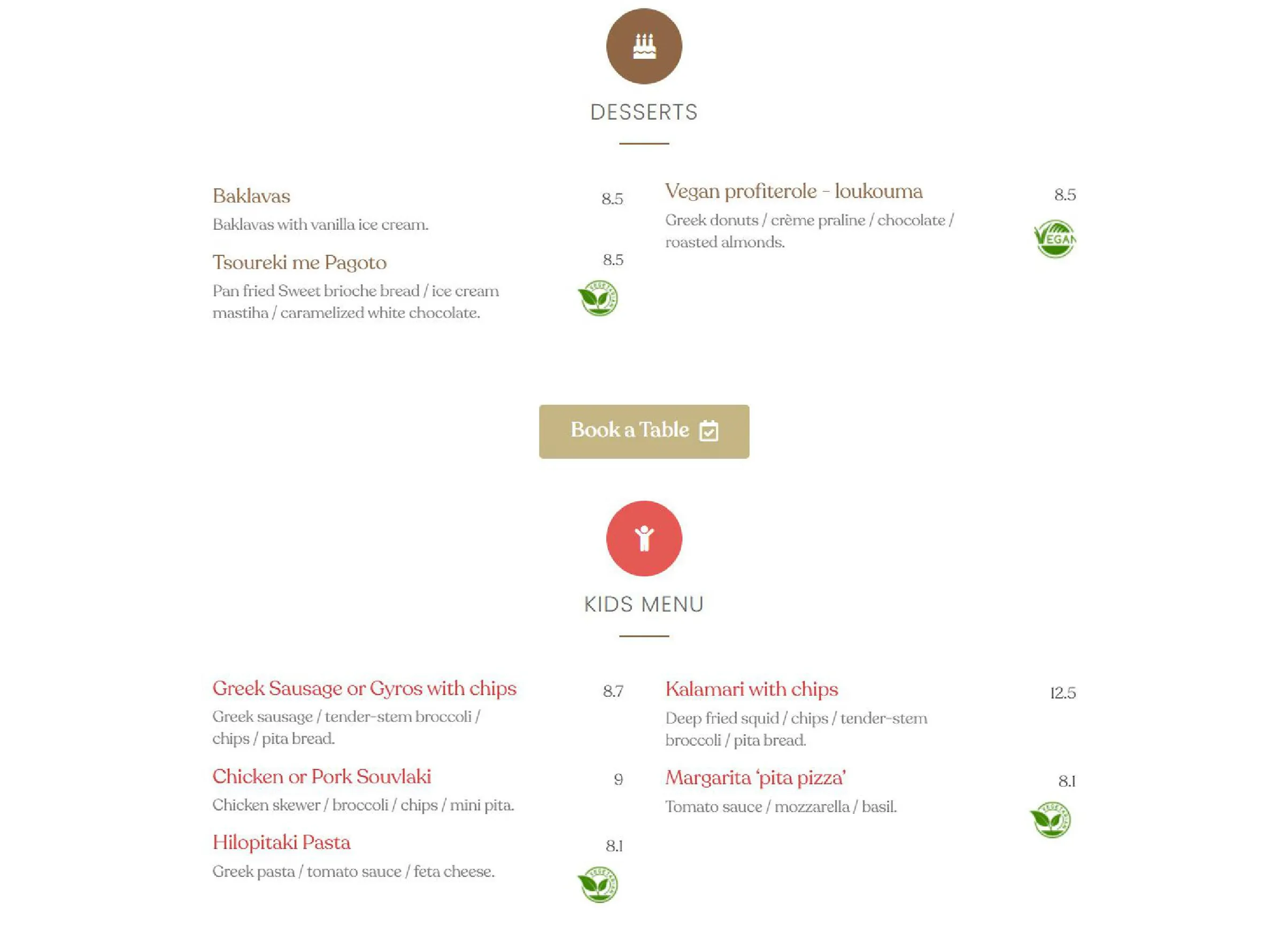 Nostos menu, page 3