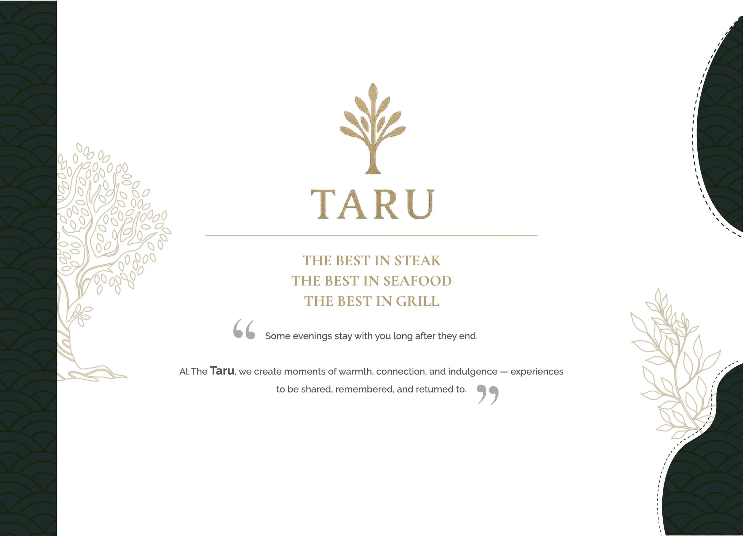 The Taru menu, page 2