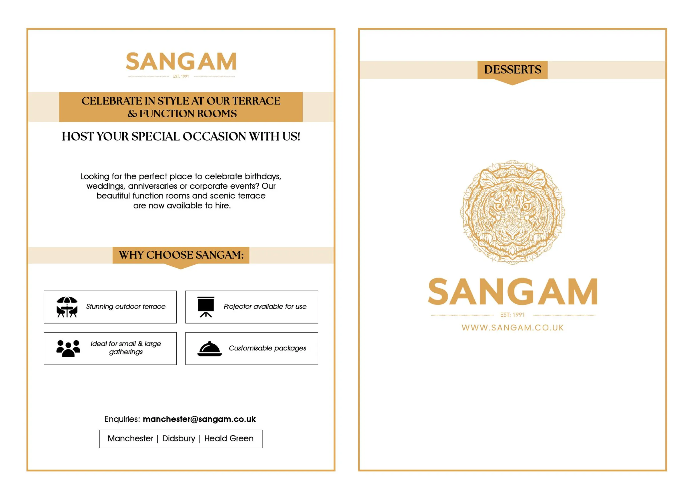 Sangam City menu, page 3