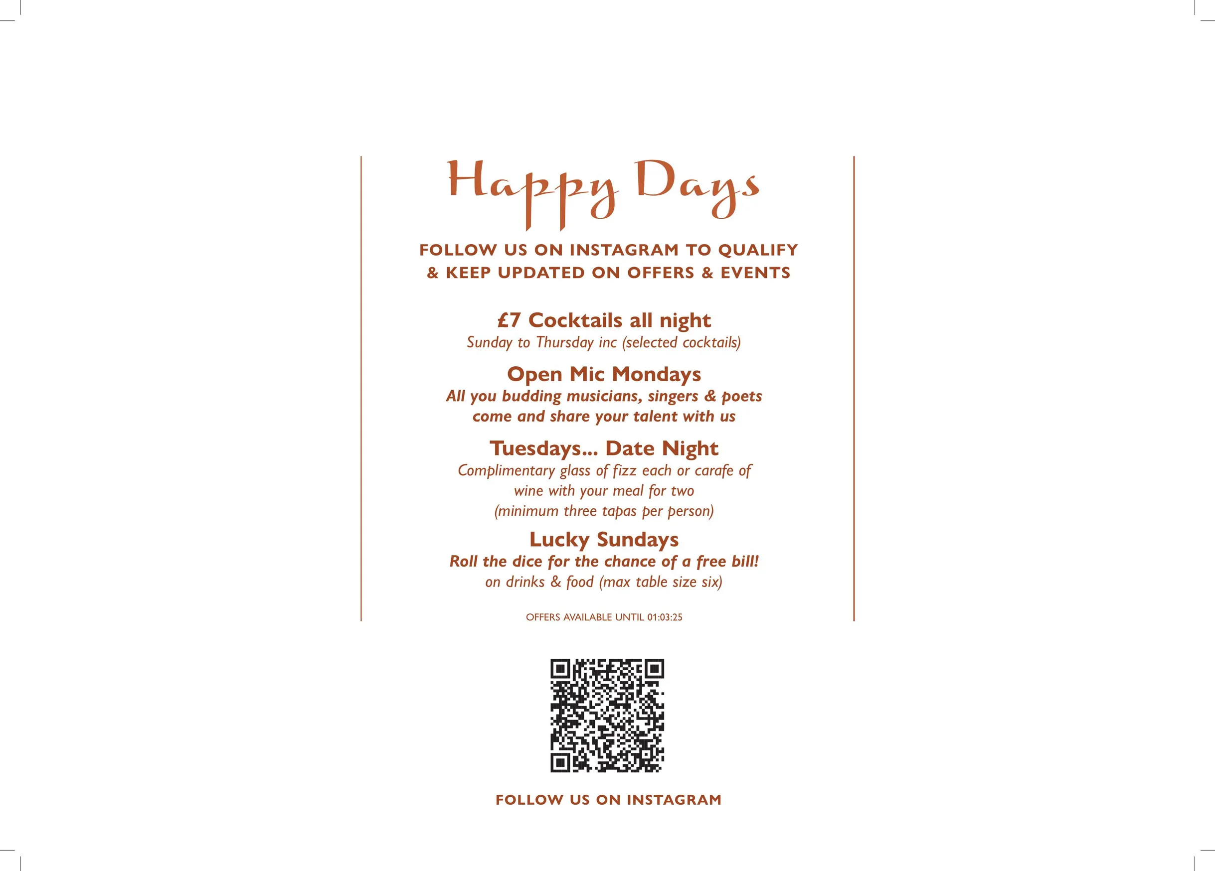 Kazbar menu, page 2
