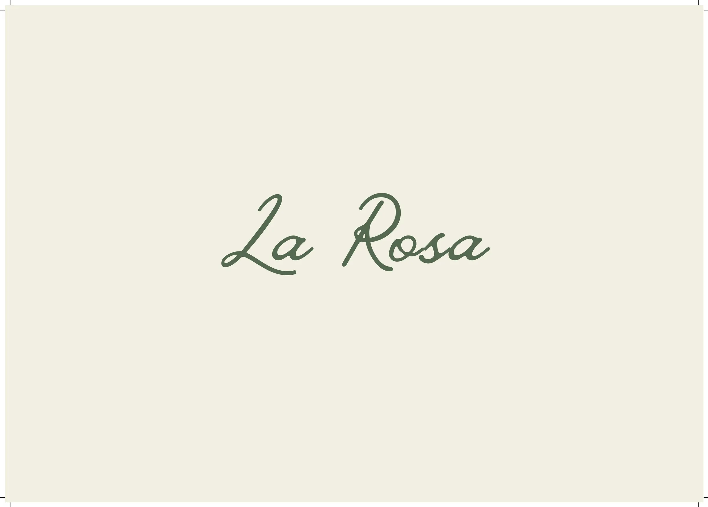 Rosa Restaurant menu, page 2