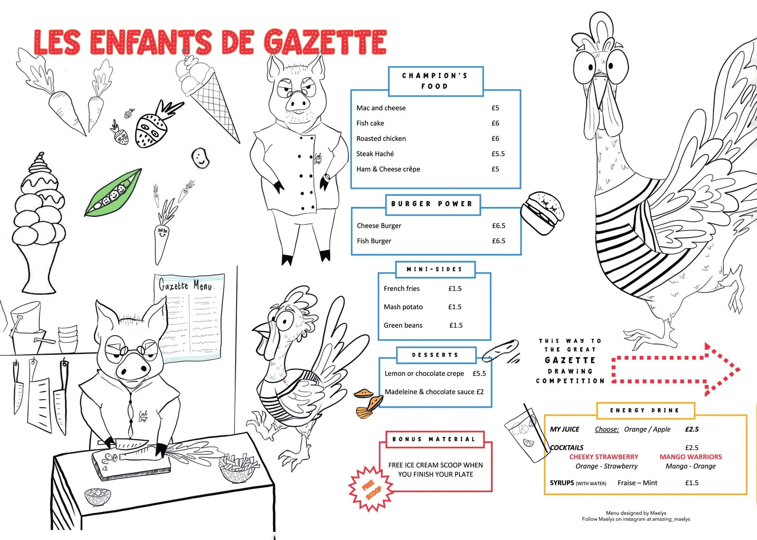 Gazette menu, page 6