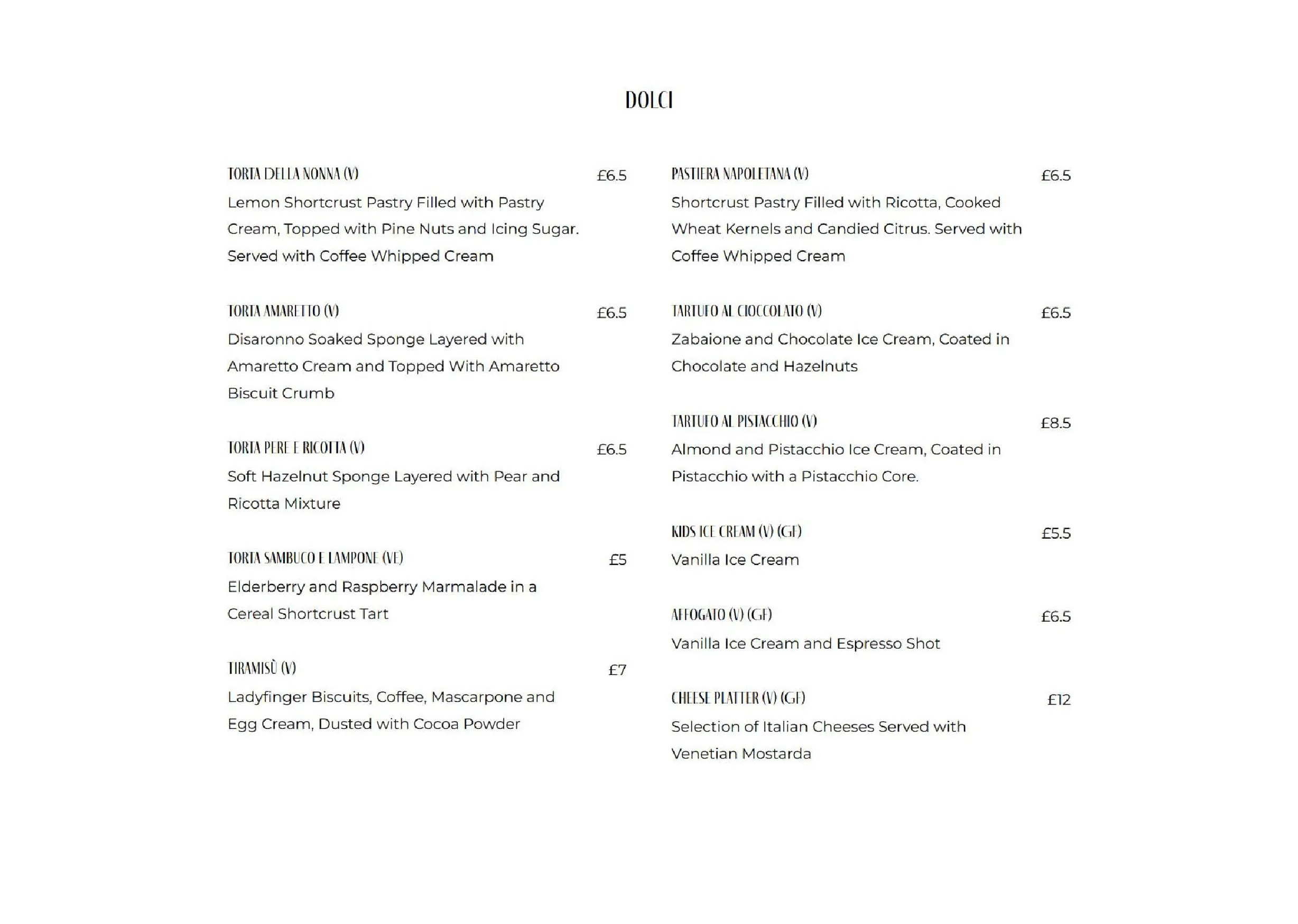 La Bottega menu, page 9