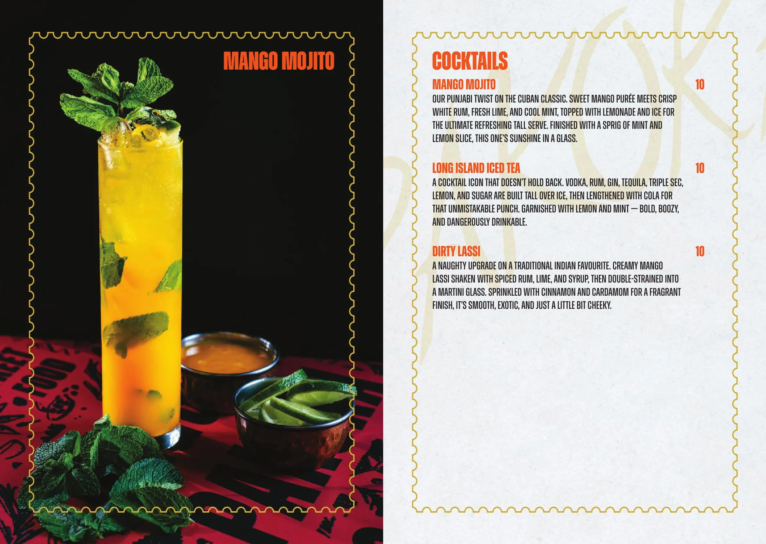 The Pakora Bar menu, page 5