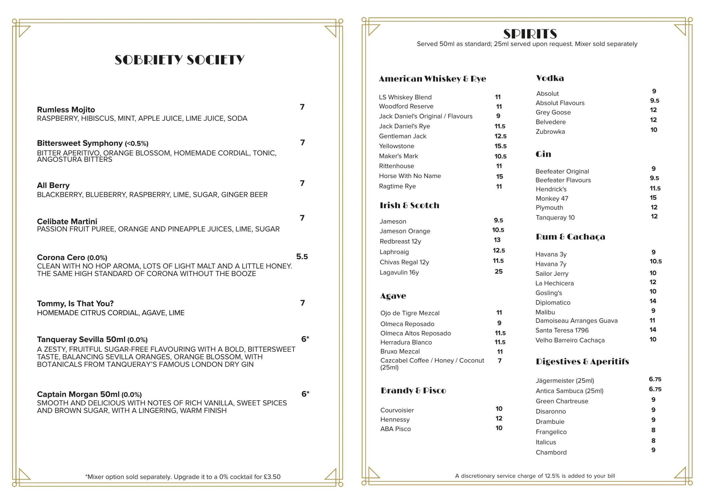 Lost Society menu, page 4
