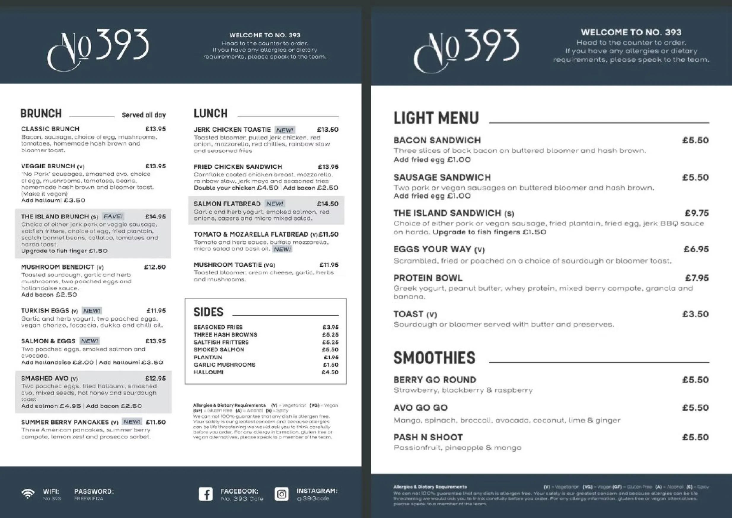 No.393 menu, page 2
