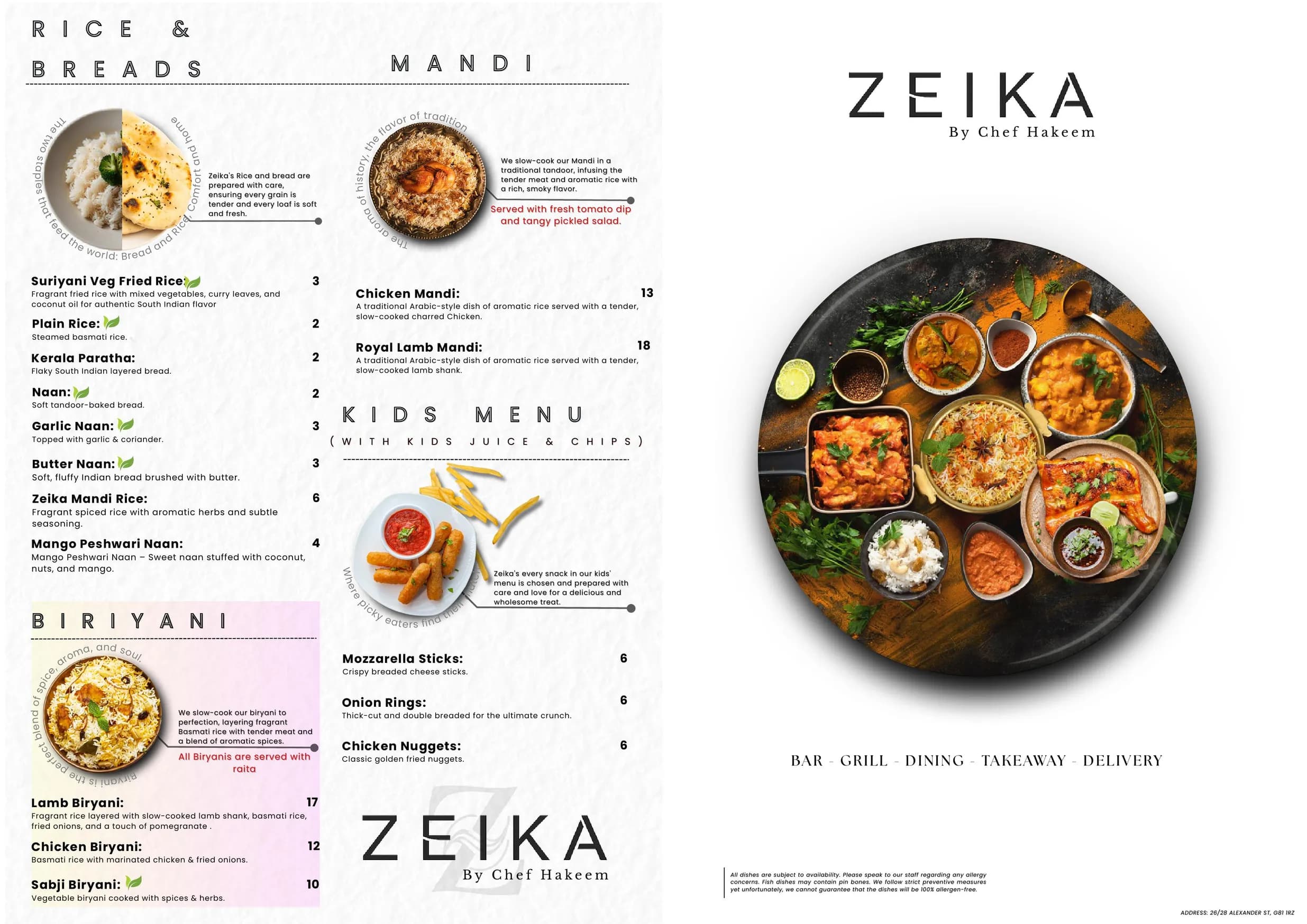 Zeika by Chef Hakeem menu, page 2