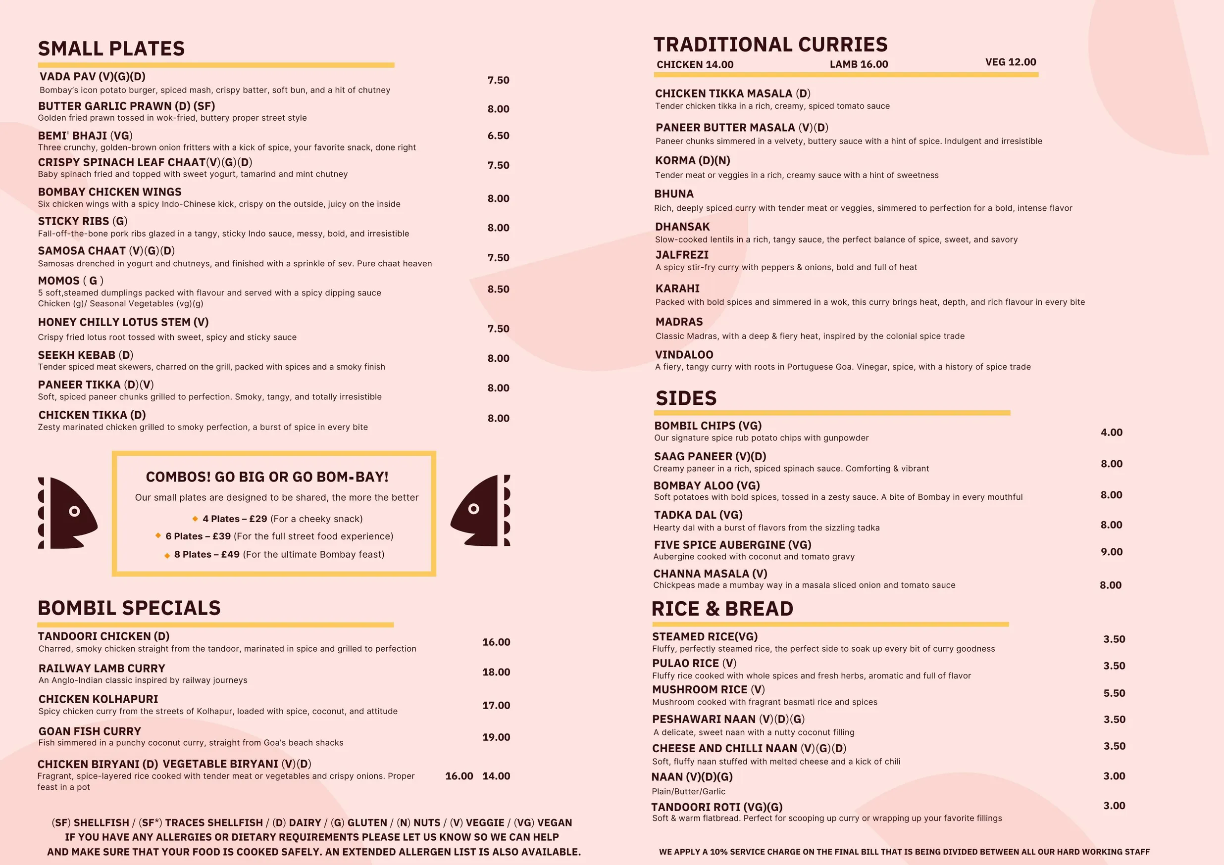 Bombil menu, page 4